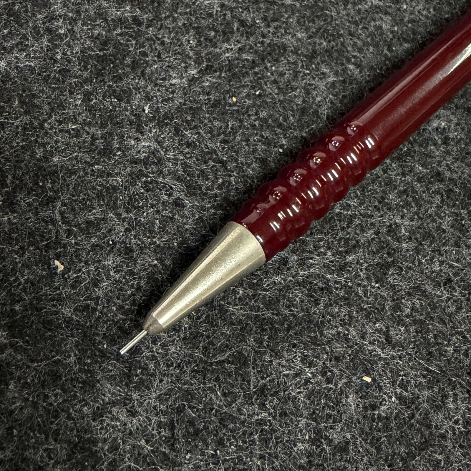 Rare 1980s rOtring T 0.3mm Burgundy Gen 1 Half-Sliding Sleeve Pencil Used