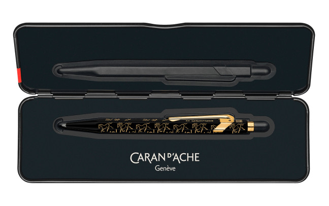 Caran d’Ache 849 Metal Ballpoint Pen in Horse Black – NEW in Box