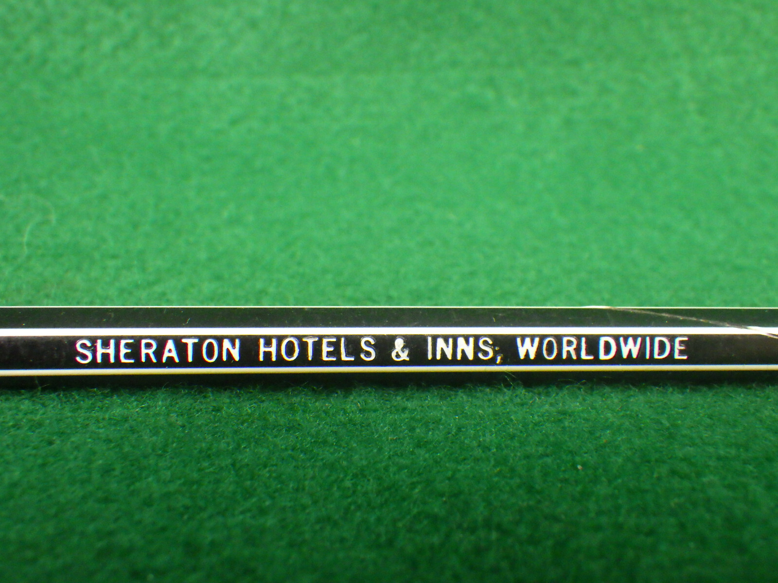 1970s 1980s vintage plastic hexagon shaped advertising pen Sheraton Hotels & Inn