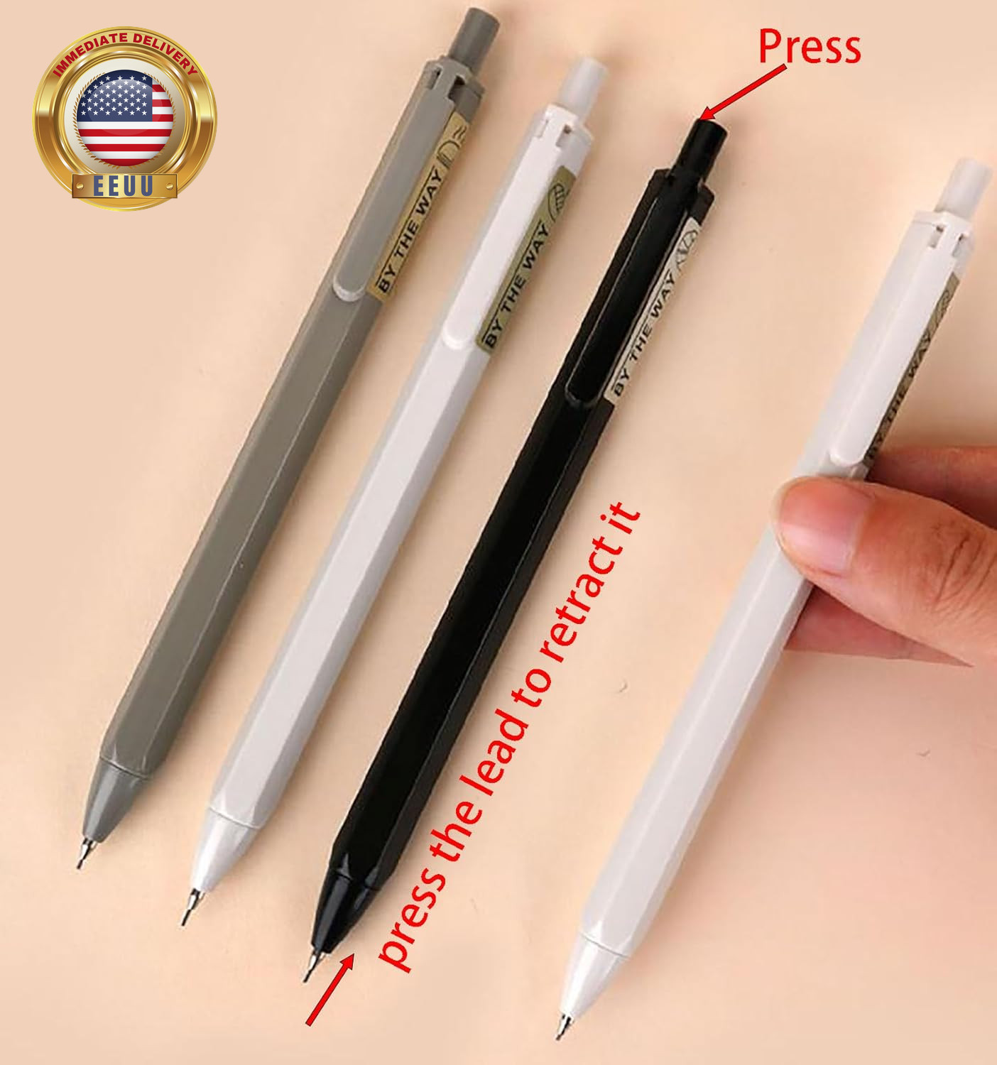 4 Pcs Mechanical Pencils with 80 Pcs Pencil Leads, 0.7Mm Pencil Leads and Random