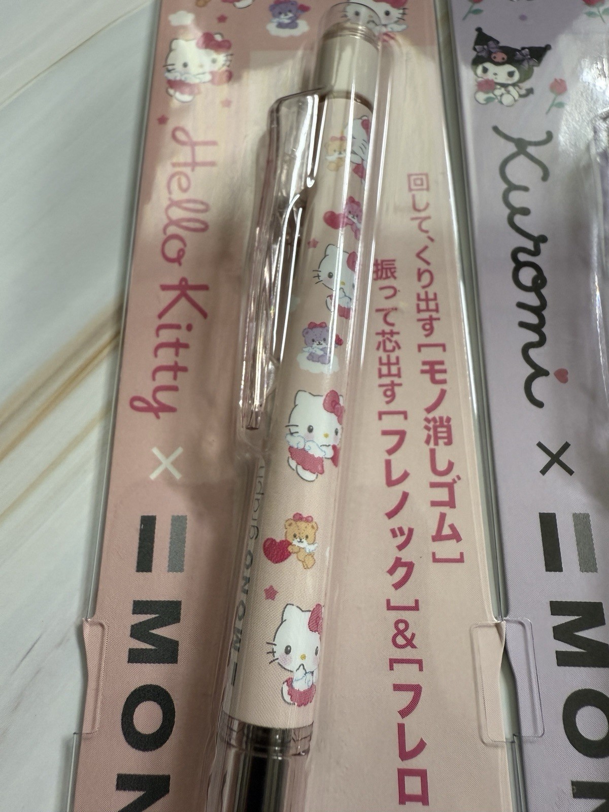 Hello Kitty X MONO graph Mechanical Pencil Set Of 2 0.5mm Tombow Fureknock