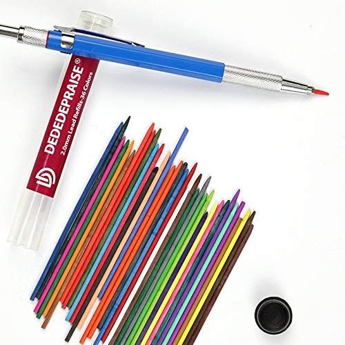 Color Pencil Lead ，36 Thick Refills Core Colored Automatic Drawing 2mm Assort…