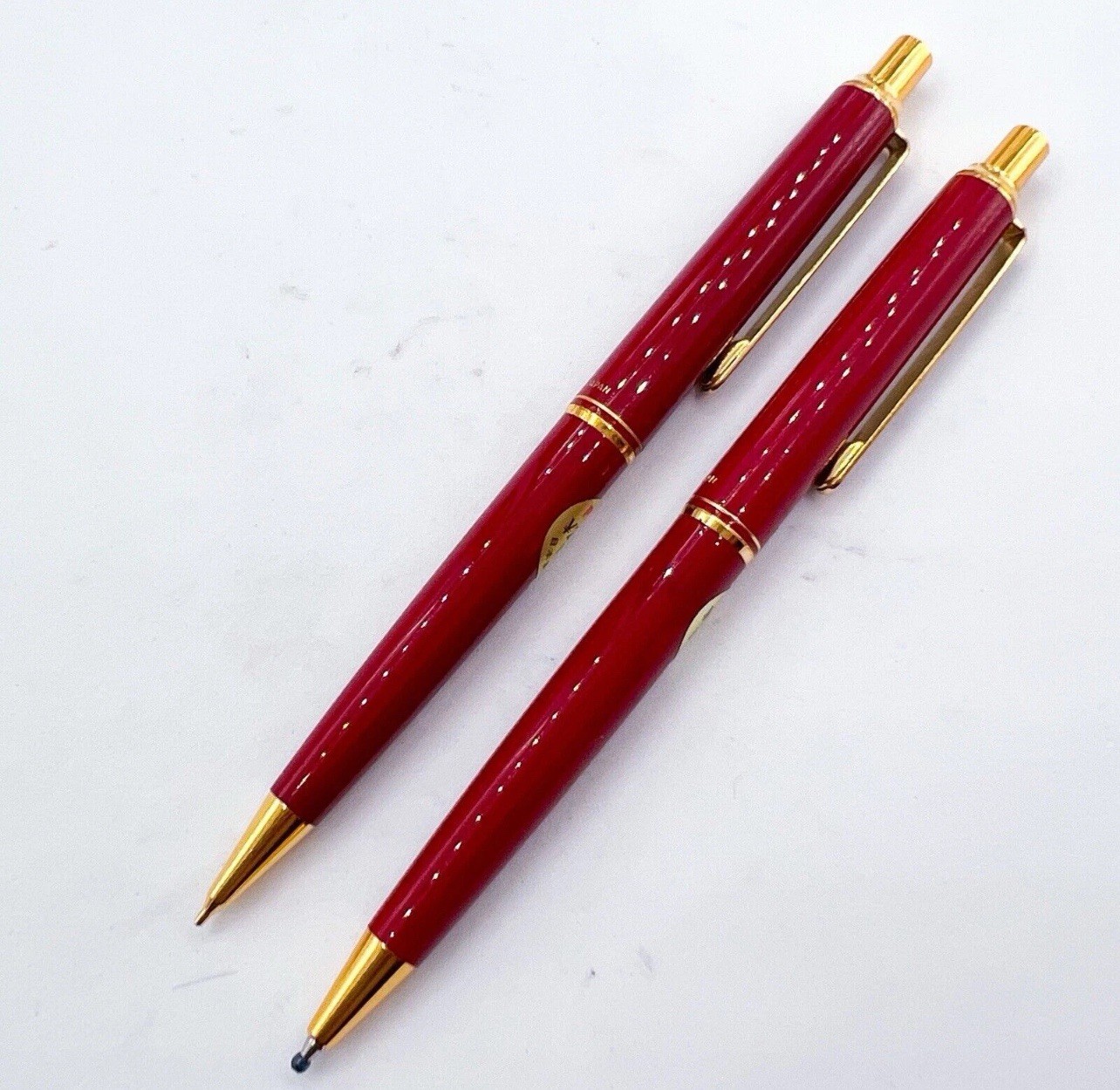 NOS rare Pilot Japan Red Mechanical Pencil Ballpoint Pen price tag With Box