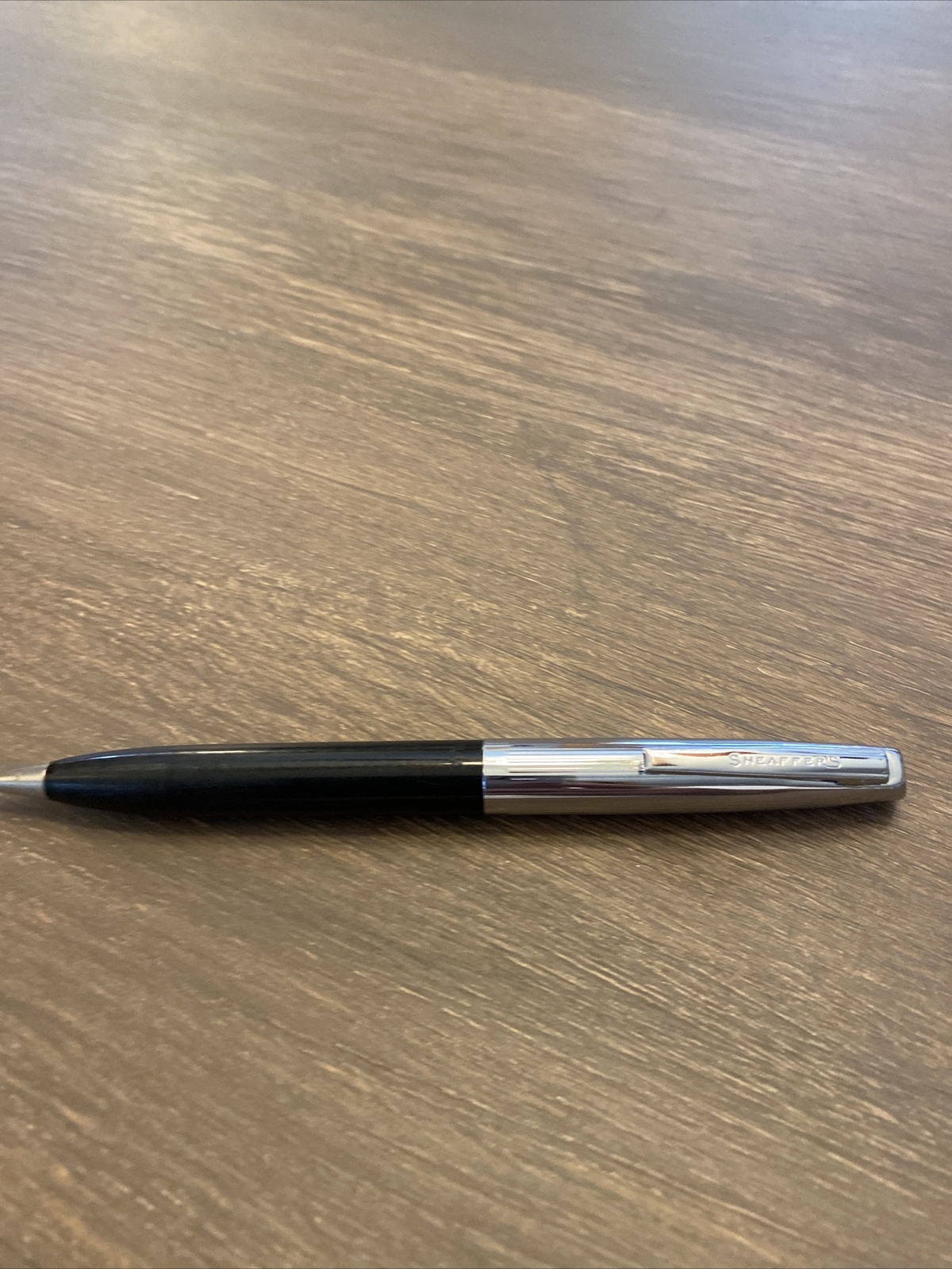 Vintage Sheaffer Mechanical￼Pencil Chrome Black Barrel No Lead No Eraser