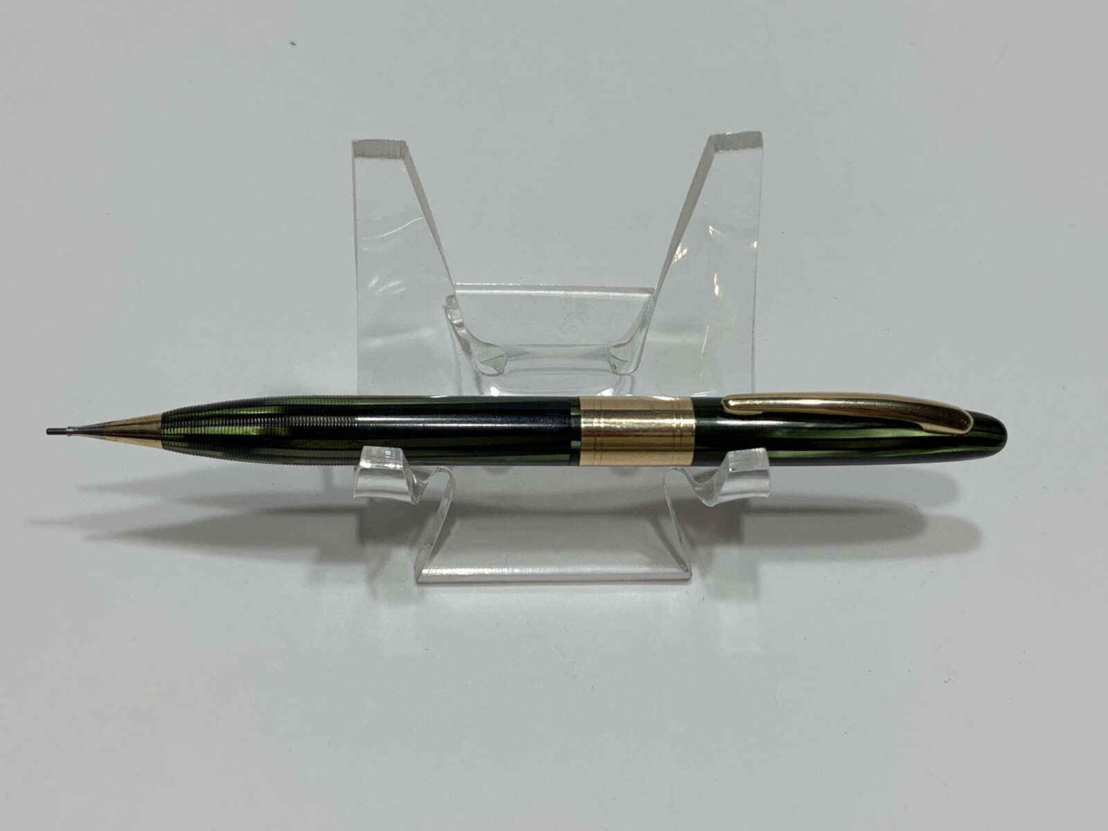 Sheaffer Green & Black Gold Trim Gold Band Mechanical Pencil Twist Active