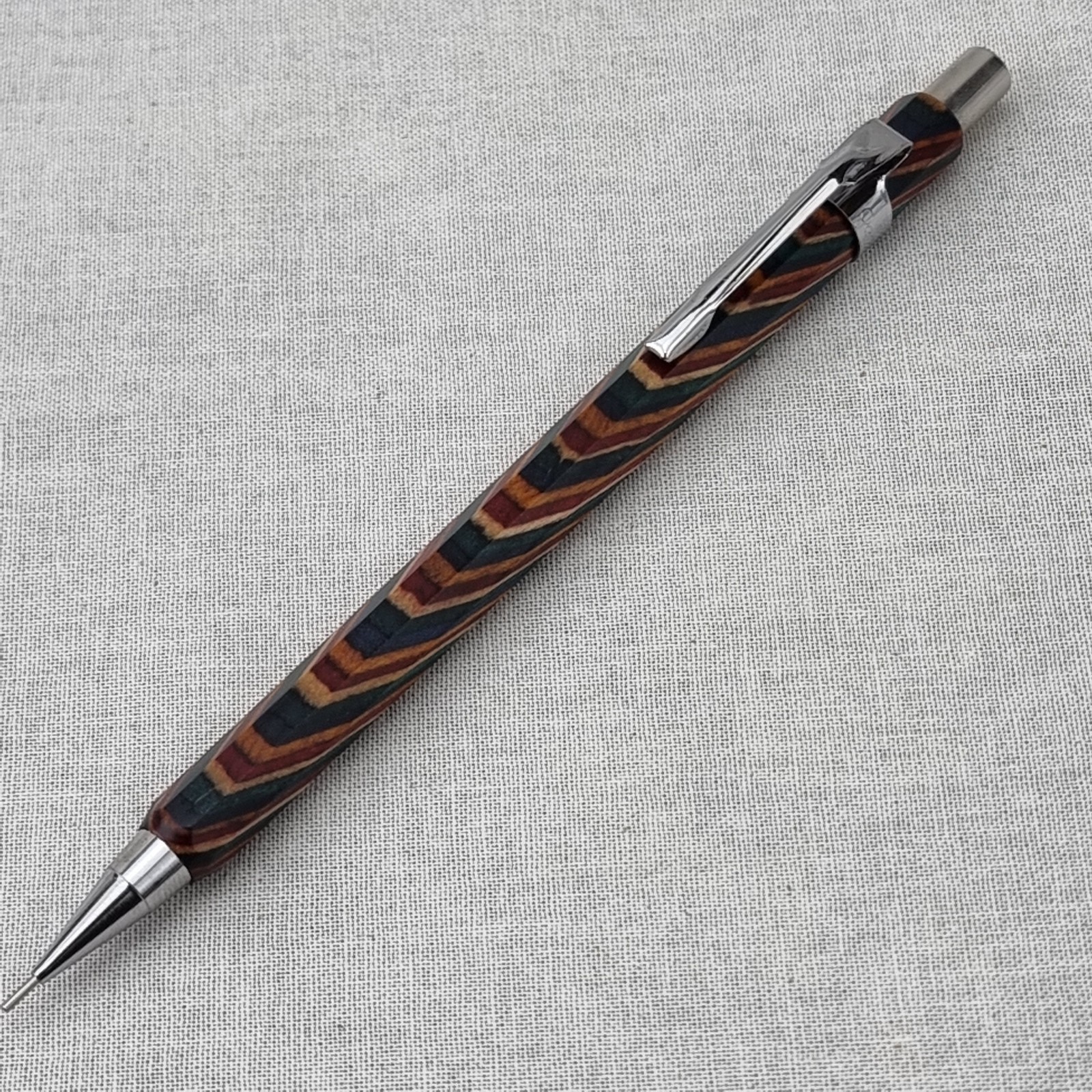 Hand Crafted Pentel P-205(0.5mm) Mechanical Pencil with Octagonal Wood Barrel