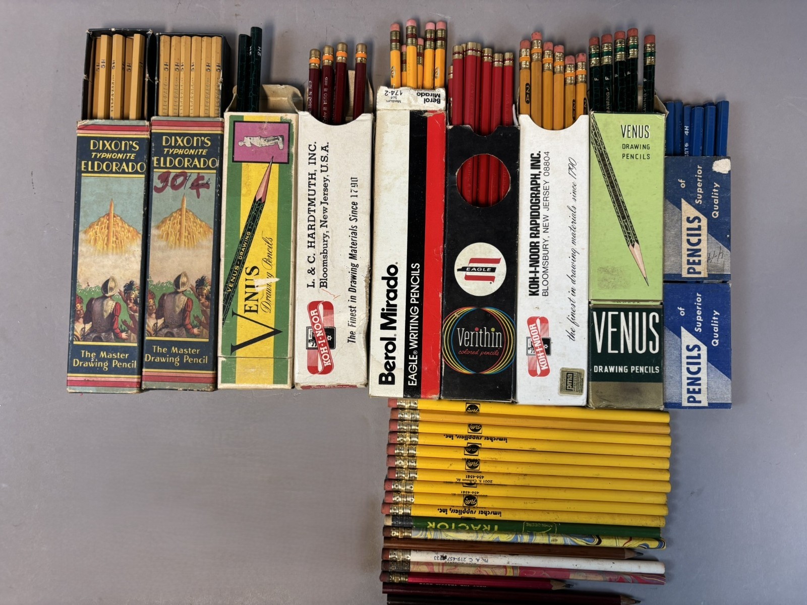 Vtg Estate Architect Pencil Lot Koh-I-Noor Venus Dixon Eagle Mirado EX+ Cond