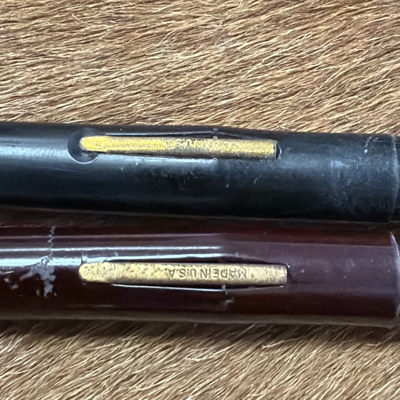 Vintage Linden Mechanical Pencil and fountain pen. Bakelite handles USA MADE