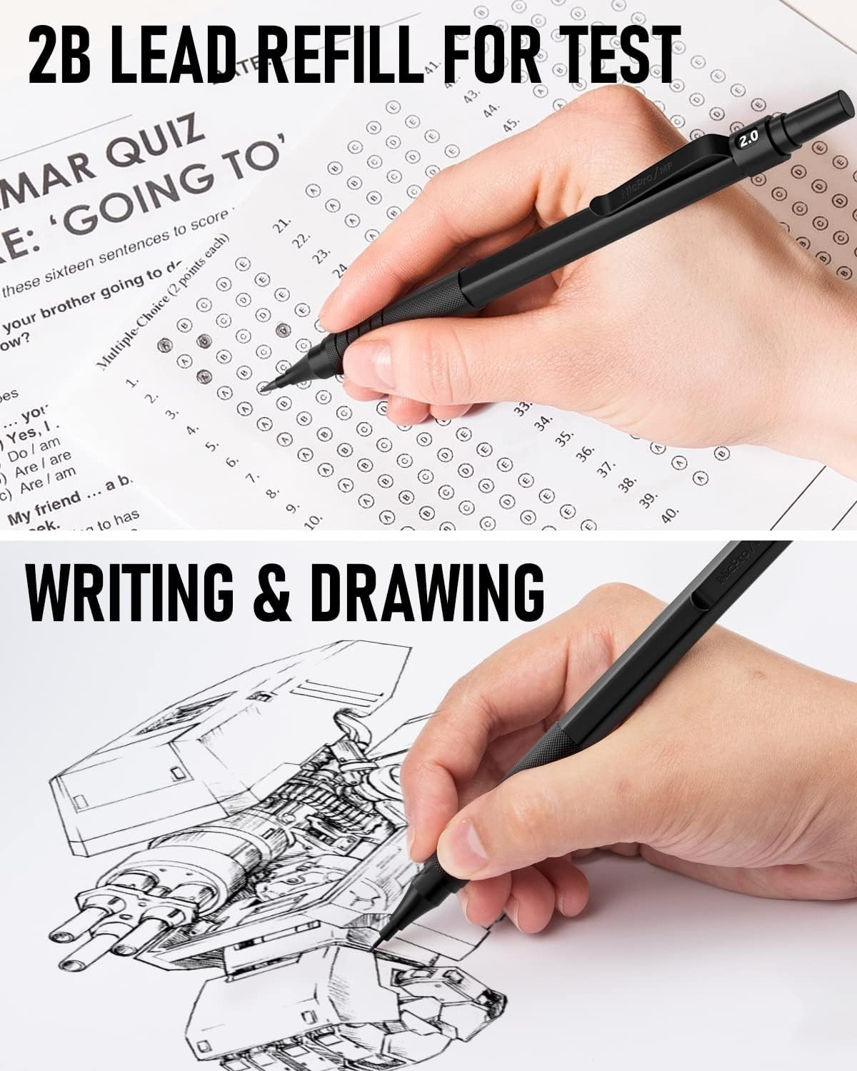 Durable 5-Piece Mechanical Pencil Set: Perfect for Drawing & Drafting Excellence