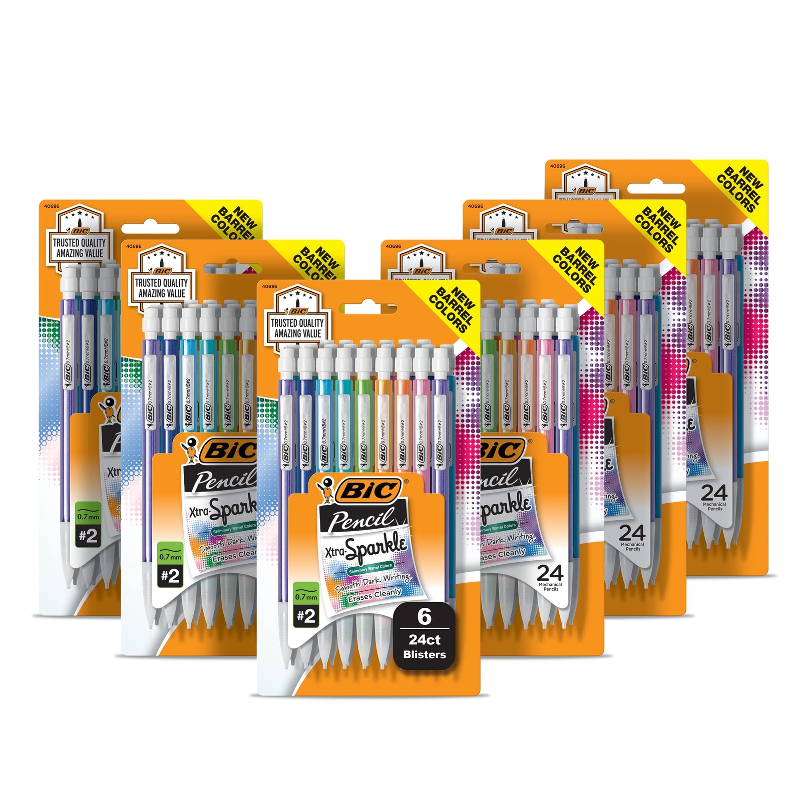 BIC Xtra Sparkle Number 2 Mechanical Pencils 144 Count with Erasers