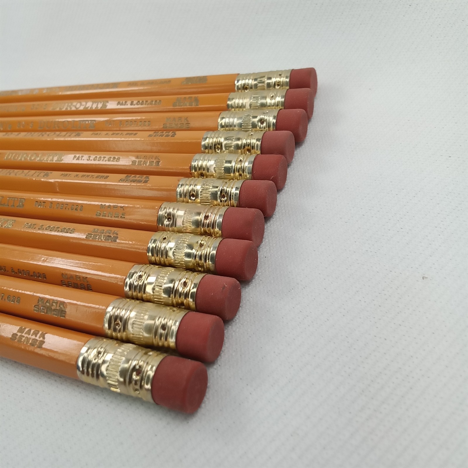 Vintage 1960s Keen Point Dur O Lite Yellow Metal Mechanical Pencil Set Of 11