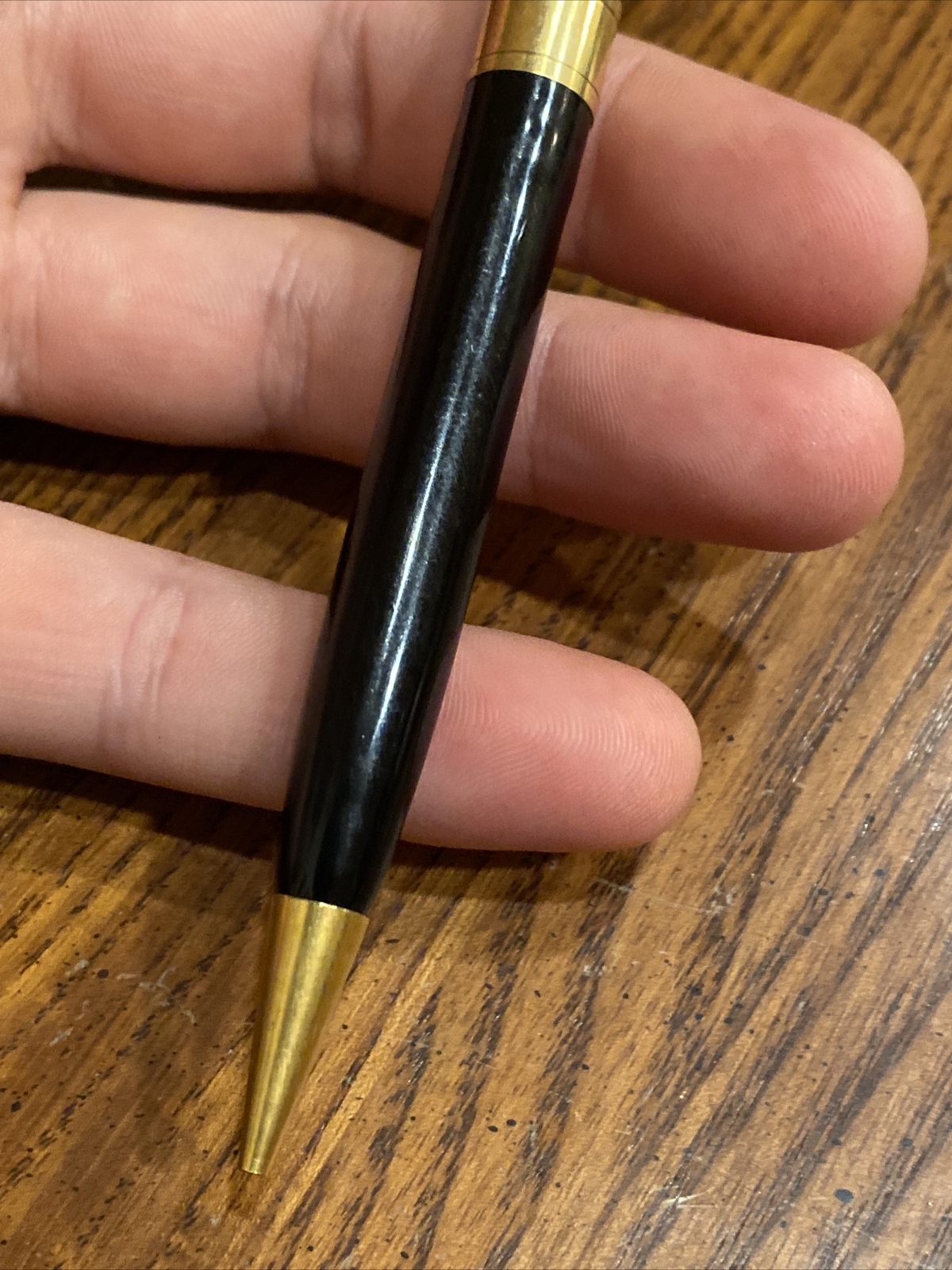 RARE Vintage VENUS Model 047 G Mechanical Twist Pencil Black w Gold Tone Accents