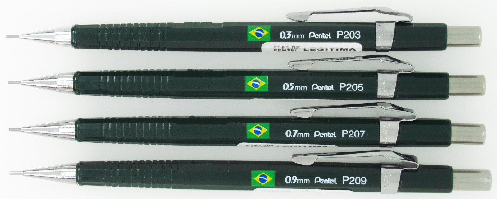 Pentel P200 2016 Olympics – Green, Set of 4 (Brazil)