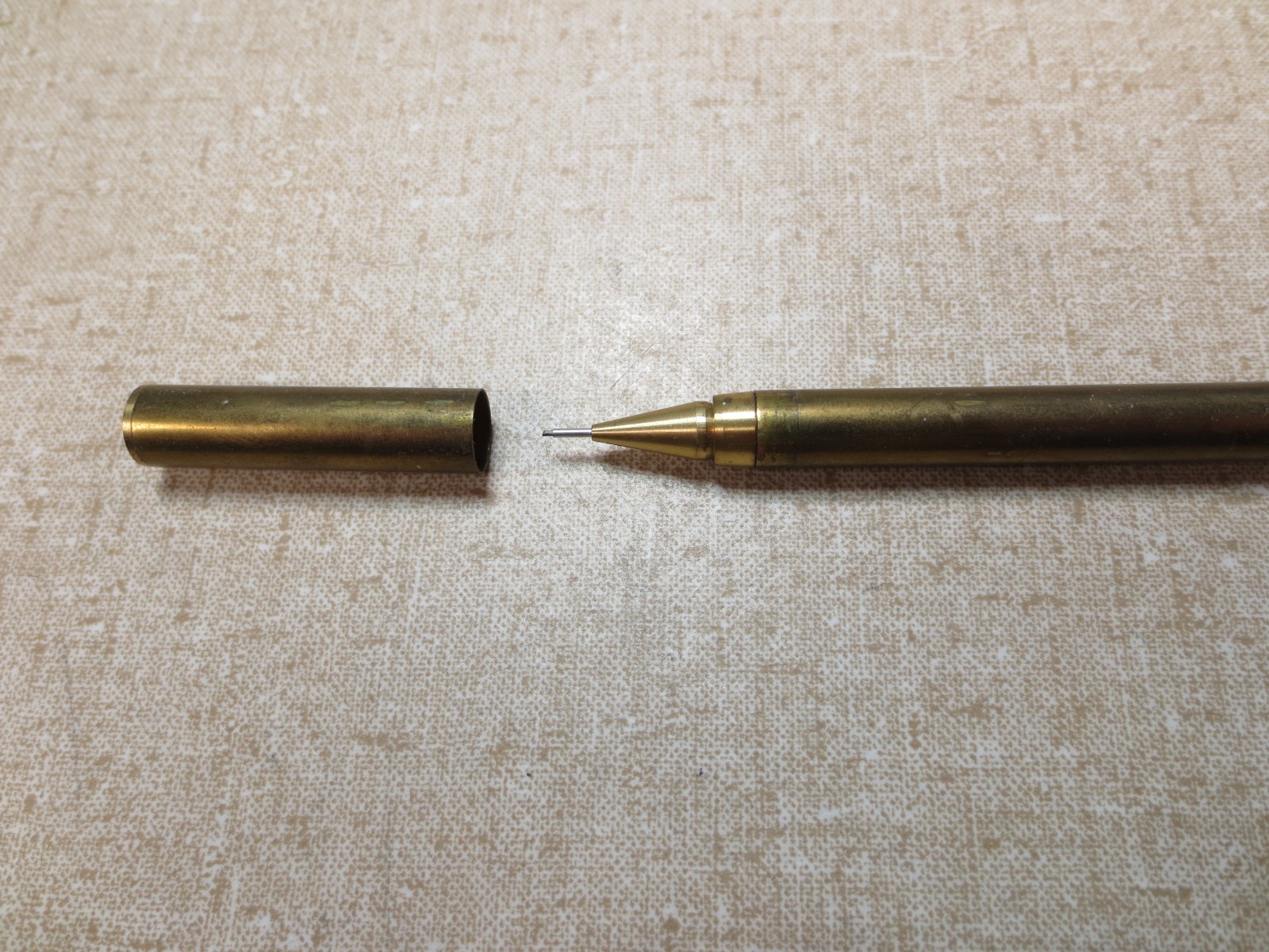 Meister by Point All Brass Mechanical Pencil Push Button 0.5mm Tested