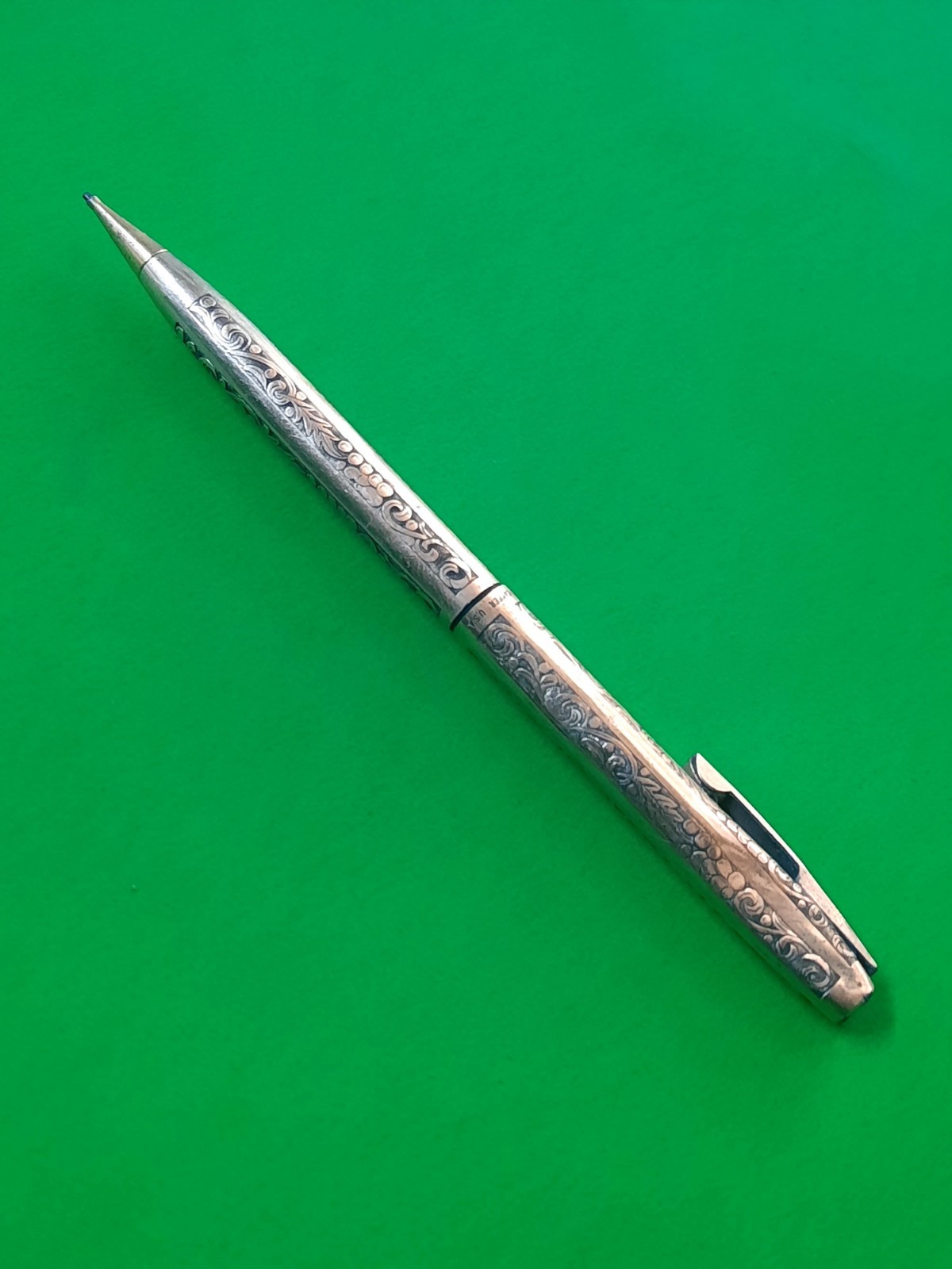 Vintage Sheaffer 12K Gold Filled Mechanical Pencil Ornate Engraved Floral Works!