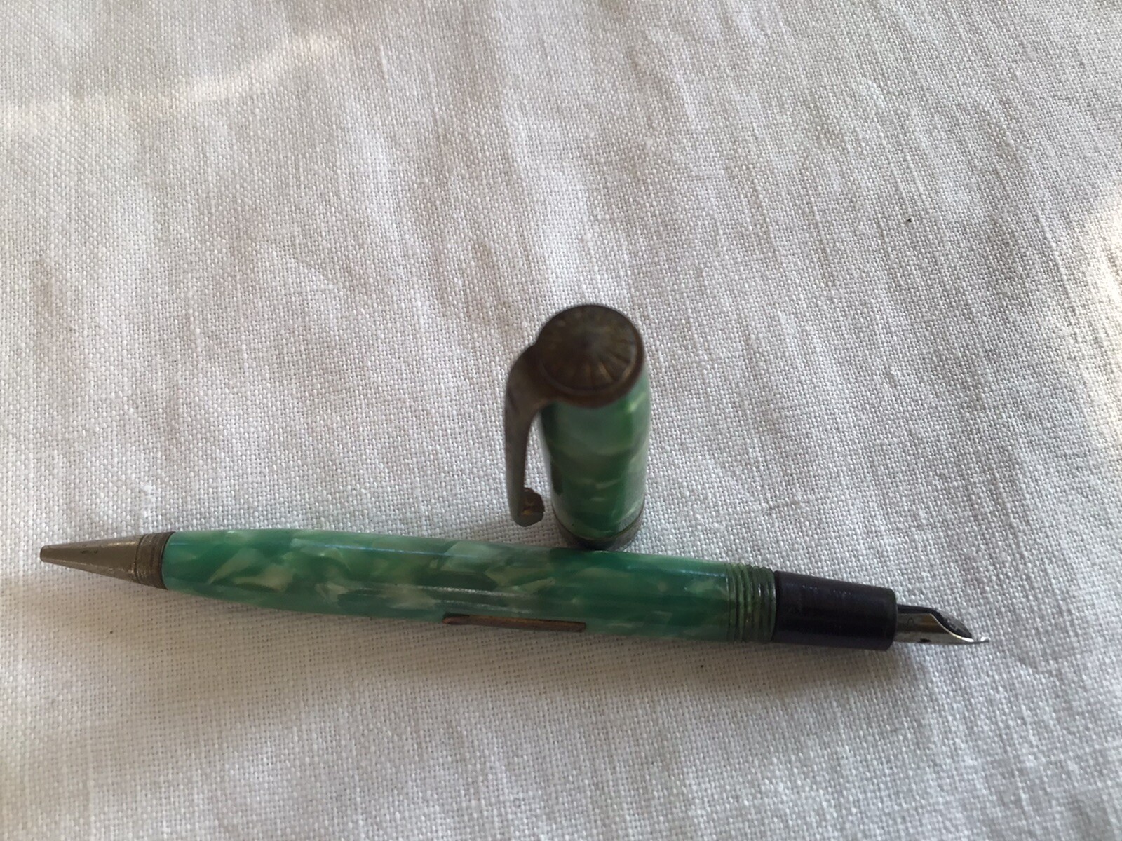 VTG Arnold Combination Mechanical Pencil and Lever Fill Fountain Pen