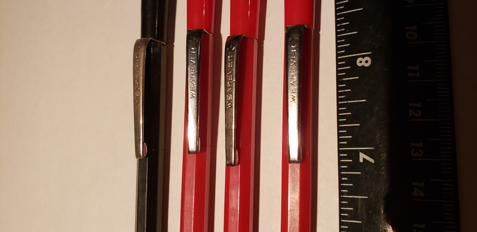 Lot 3 RED 1 Black WEAREVER MECHANICAL PENCILS Used Vintaage 70s 80s and lead