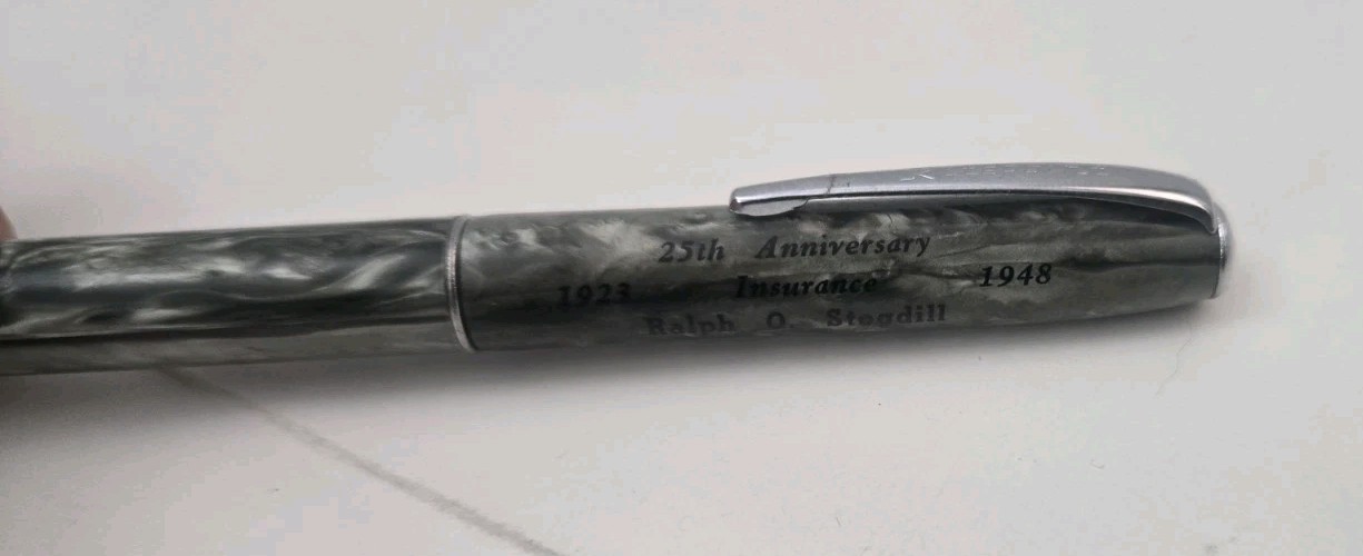 Vintage 1940’s Ritepoint Mechanical Pencil *RARE* Gray Marble Design