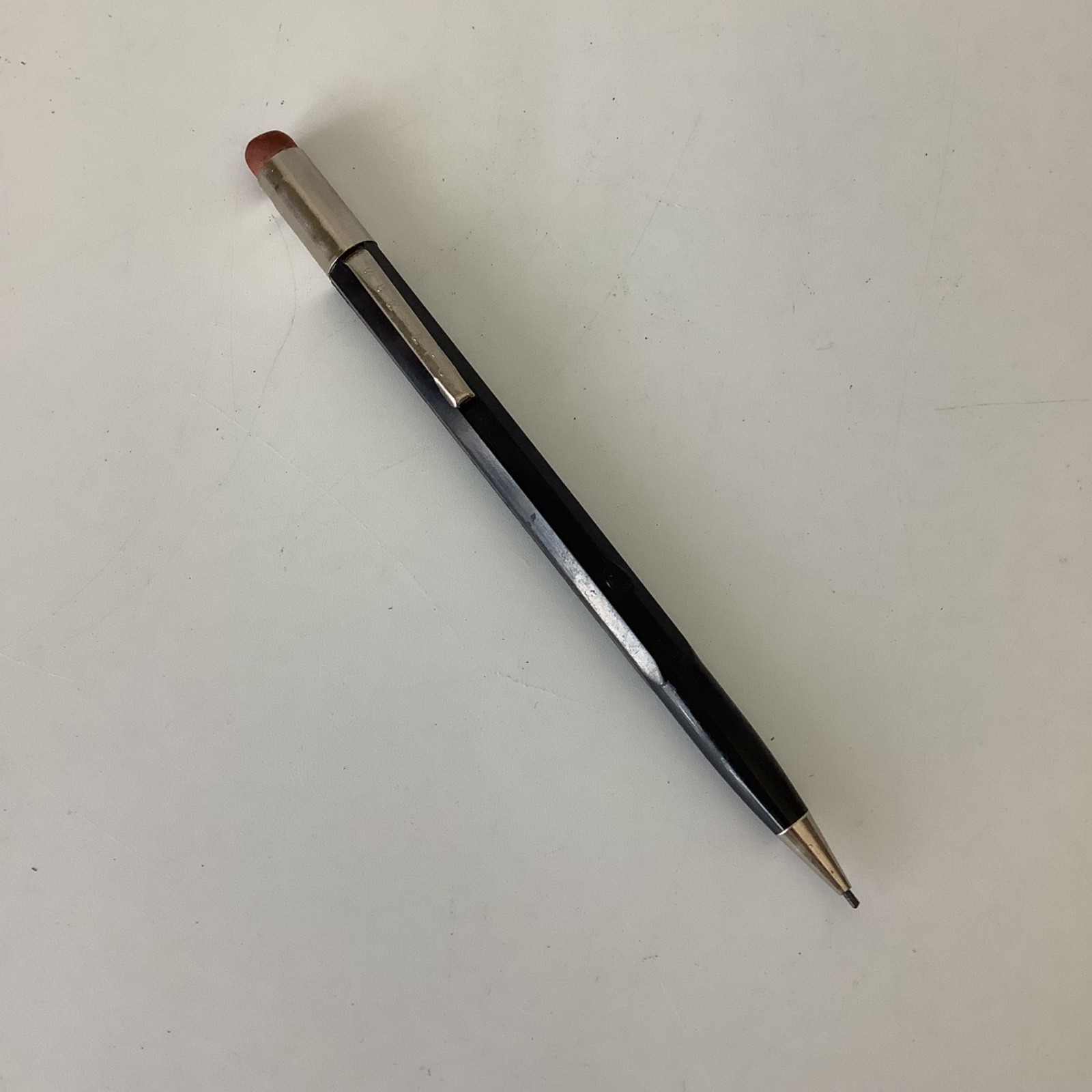 VTG Black Scripto Mechanical Pencil Continuous Twist Mechanism Metal Pocket Clip