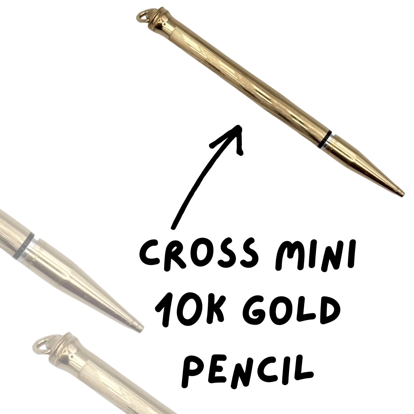 Vintage Cross Ringtop Mini Mechanical Pencil, 1/30 10K Gold Filled, c. 1920, USA