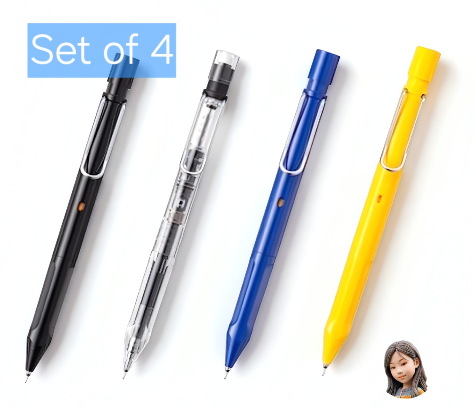 LAMY Safari Kuru Toga 0.5mm Mechanical Pencil Set of 4 Colors Japan