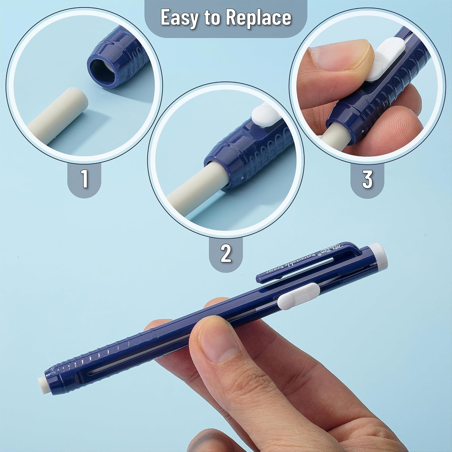 Lightweight Latex-Free Eraser Pens – Precision 4 Pack for Sketching & Drafting
