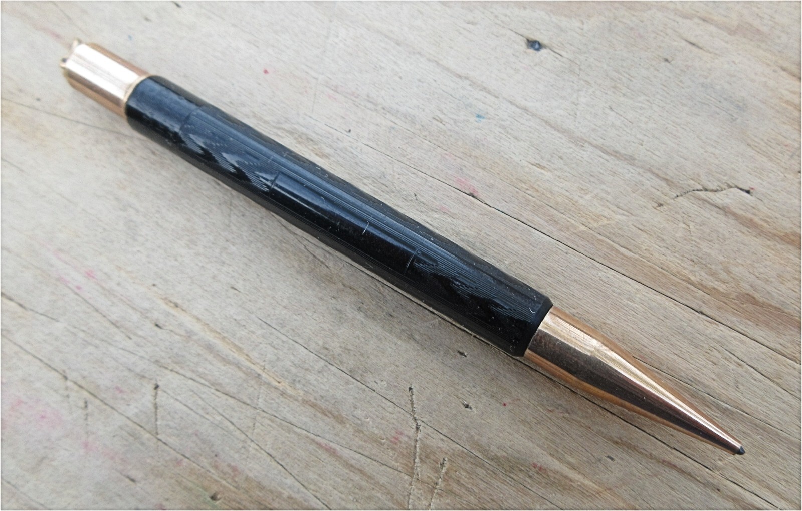 Vintage Conklin Etched Ebonite Ring-top Mechanical Pencil