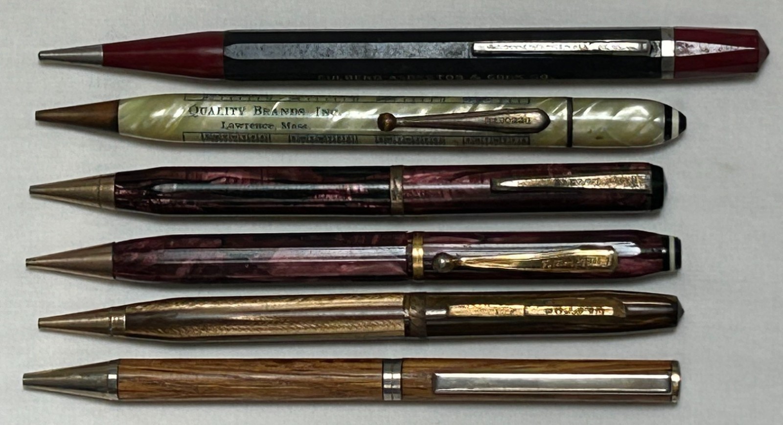 Lot of 5 Mechanical Pencils Advertising Calendar Autopoint, Osborne, Dexter