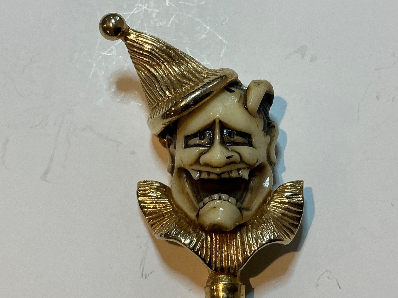 Vintage Figural Mini Mechanical Pencil Featuring Jester/Clown Topper. Works A3