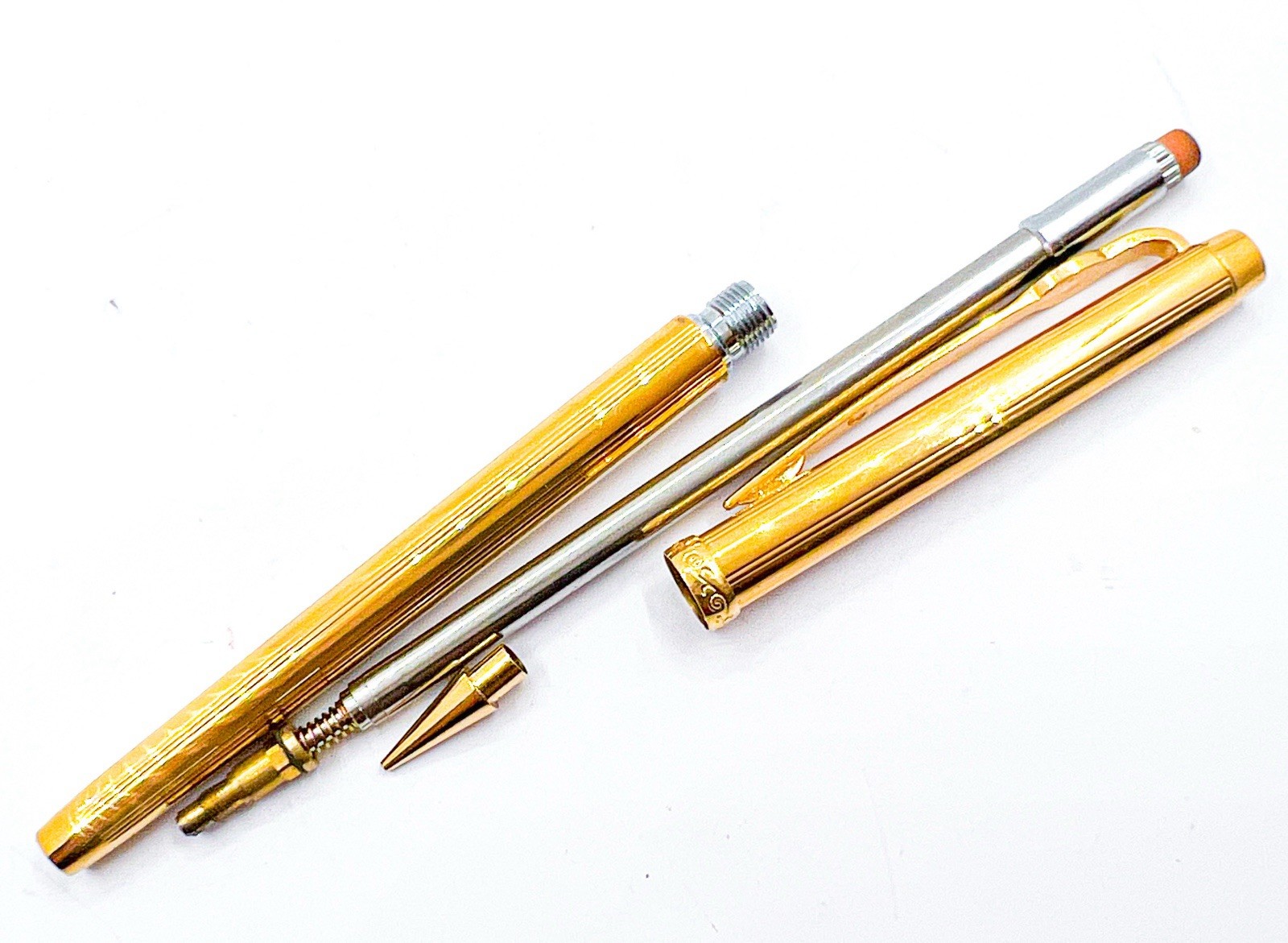 SAILOR Slim Mechanical Pencil Gold Plated 0.5mm Push Cap Full Metal