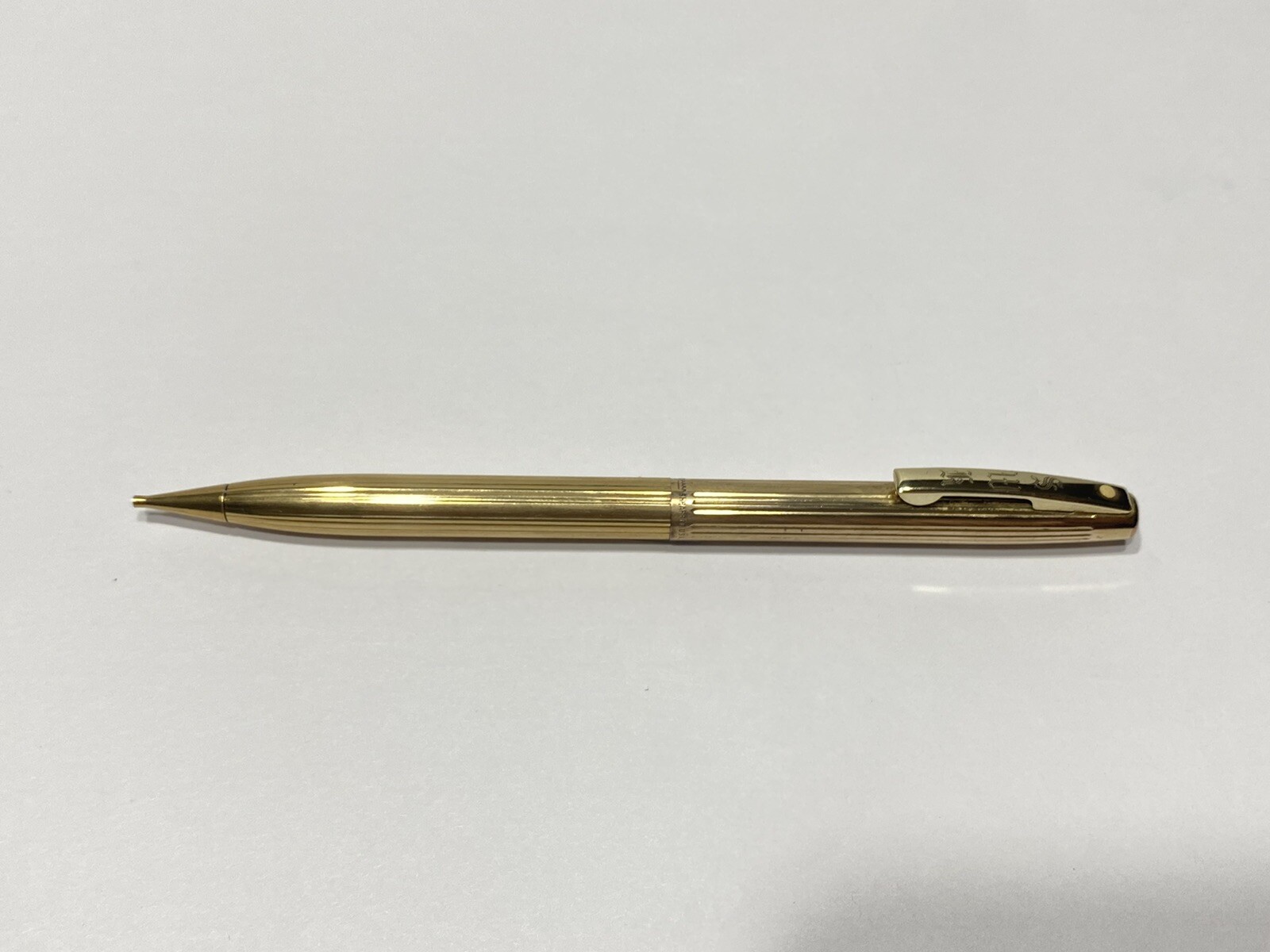 Sheaffer Gold Electroplated Casing White Dot Mechanical Pencil Personalized name