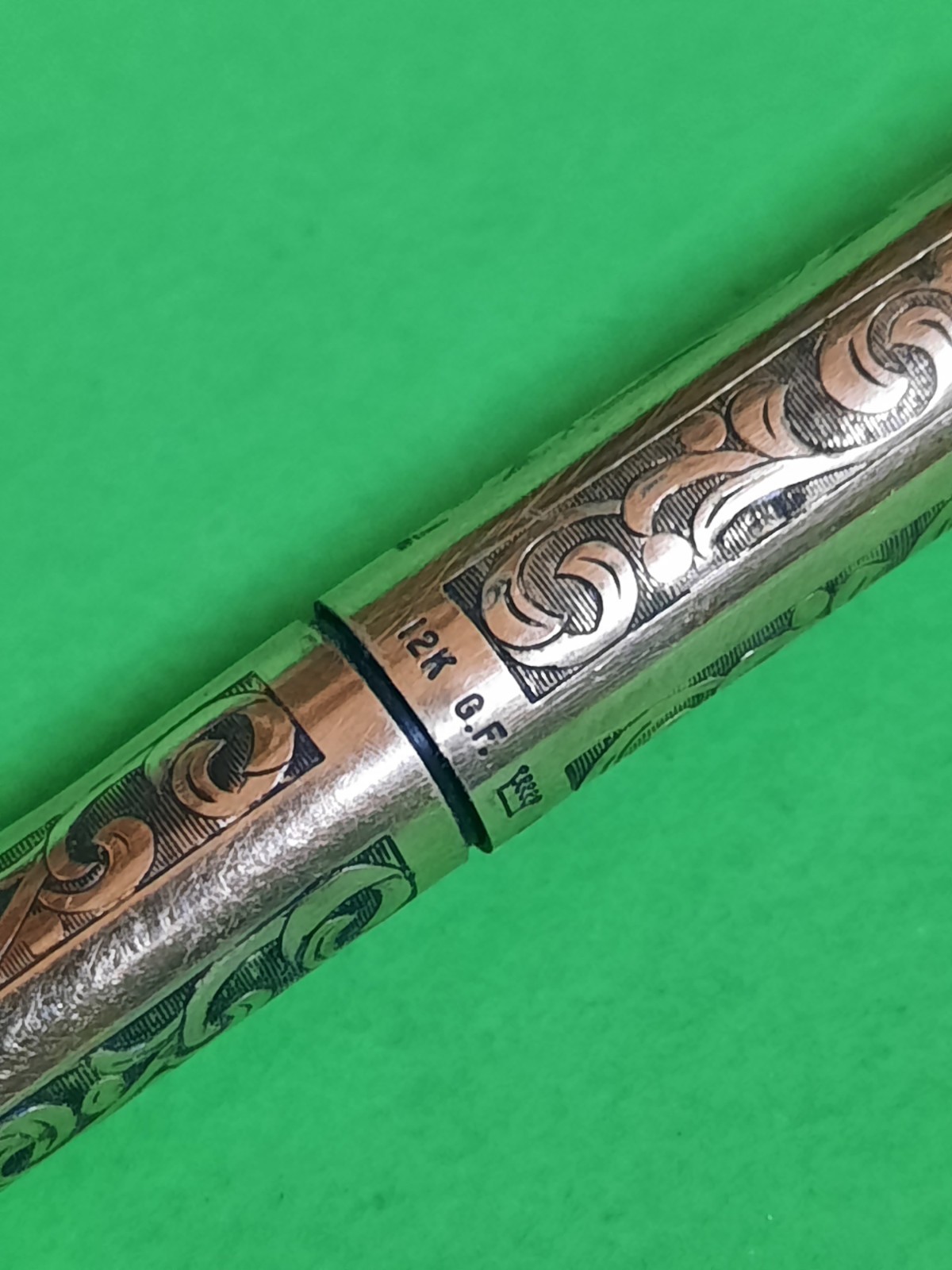 Vintage Sheaffer 12K Gold Filled Mechanical Pencil Ornate Engraved Floral Works!