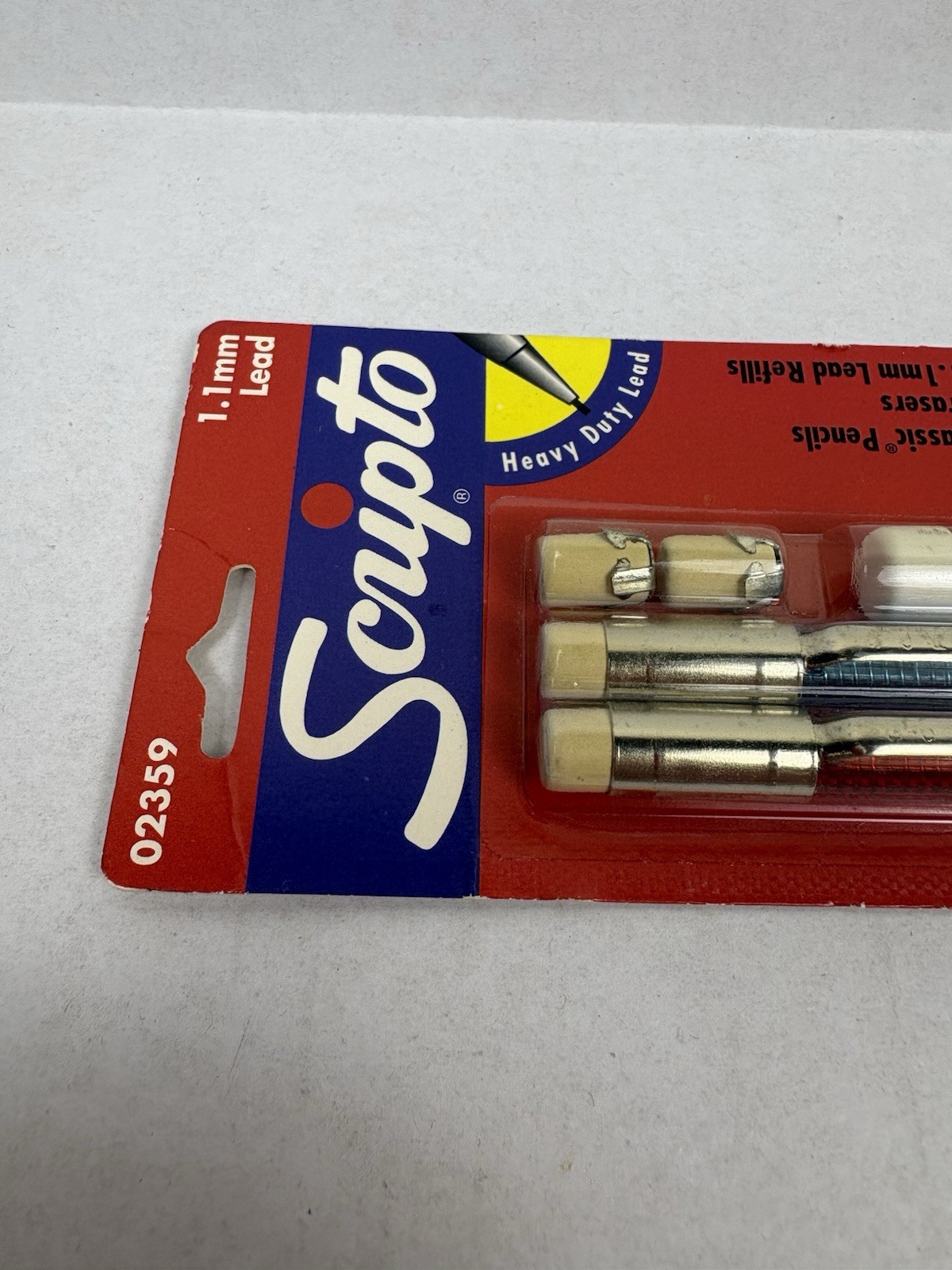 Vintage Scripto Classic Kit Mechanical Pencil w/Refills & Erasers 02359 NOS 1996