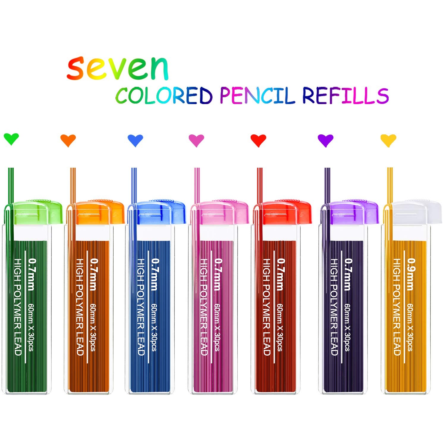 210 Pcs Colorful Refill 0.9 mm Automatic Mechanical Pencil Refills Back to Sc…