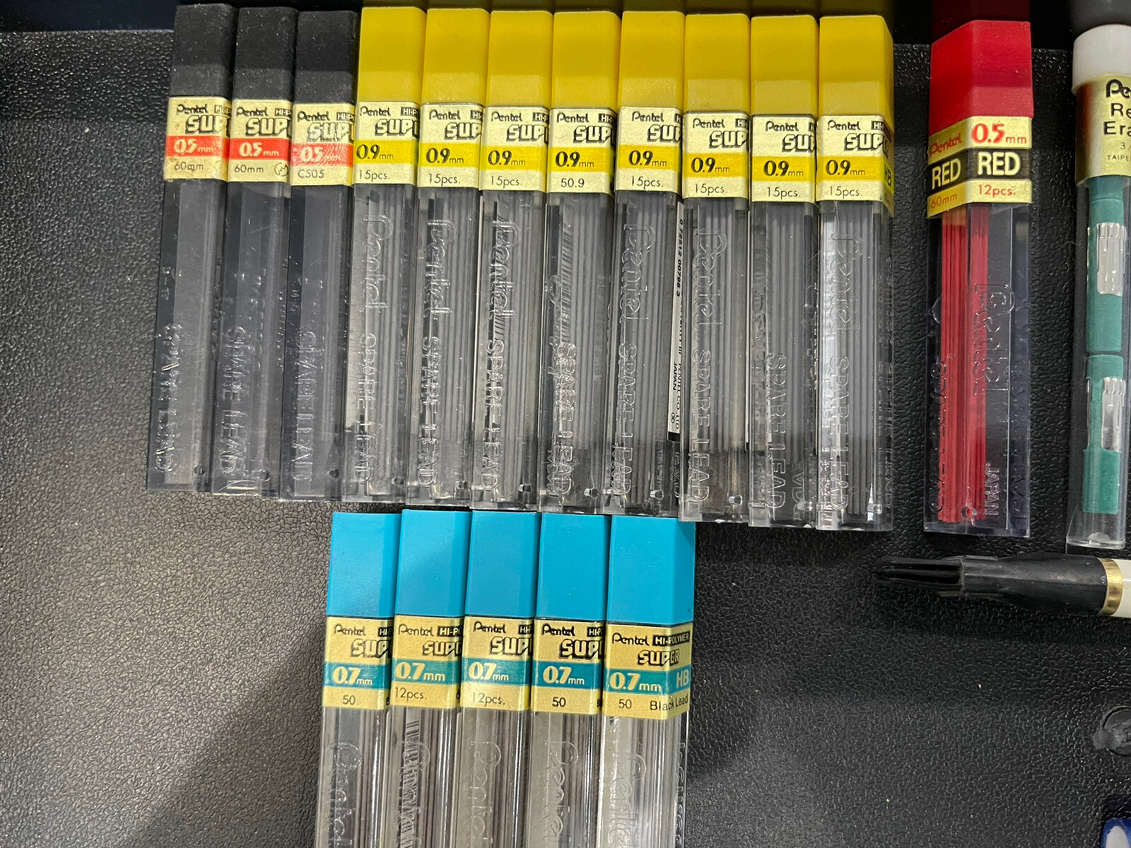 Vintage Lot of Pentel Mechanical Pencil Leads Erasers Clic Eraser Scripto Cross