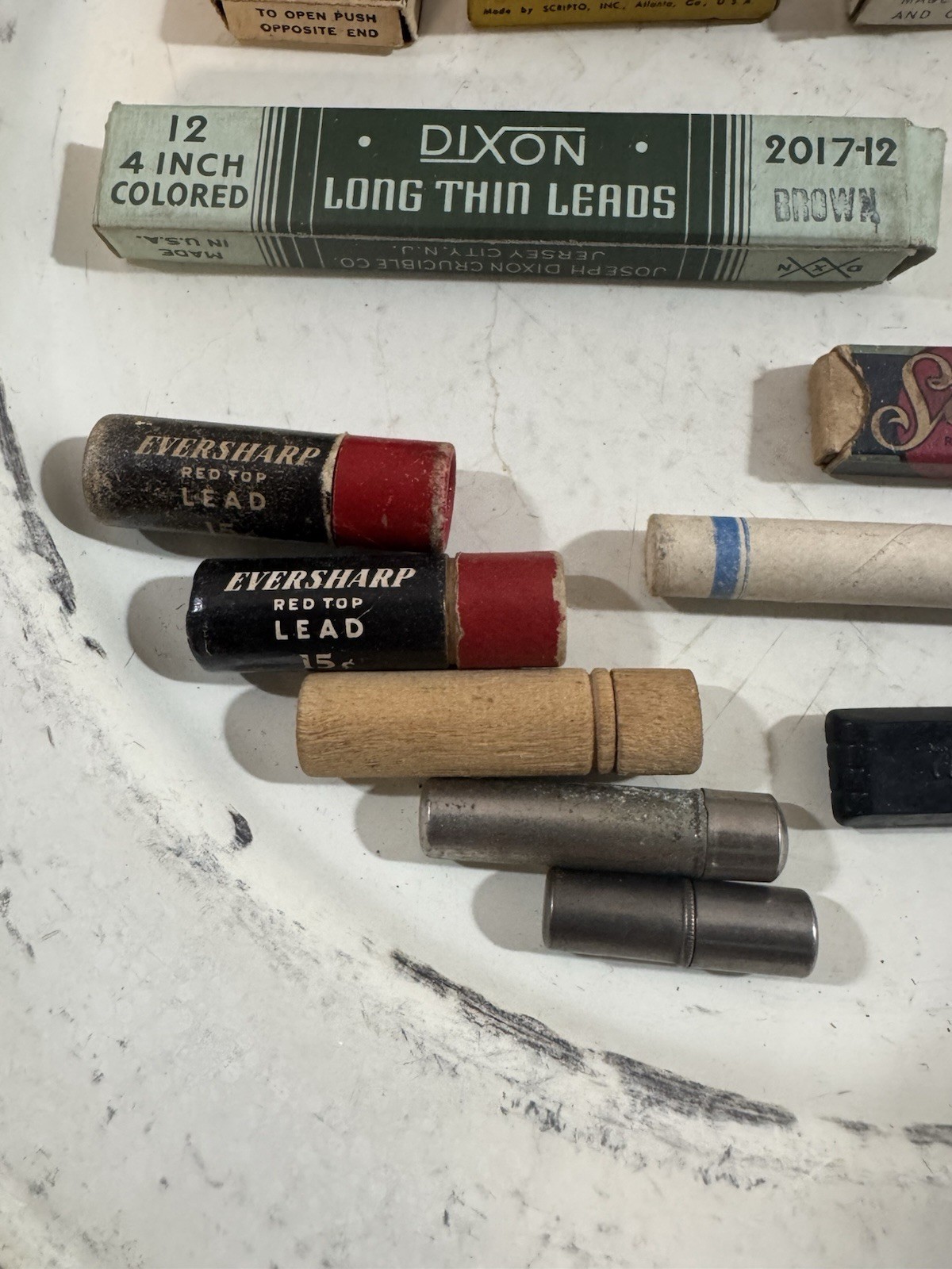 Vintage Lot Pencil Lead In Original Boxes And Cases