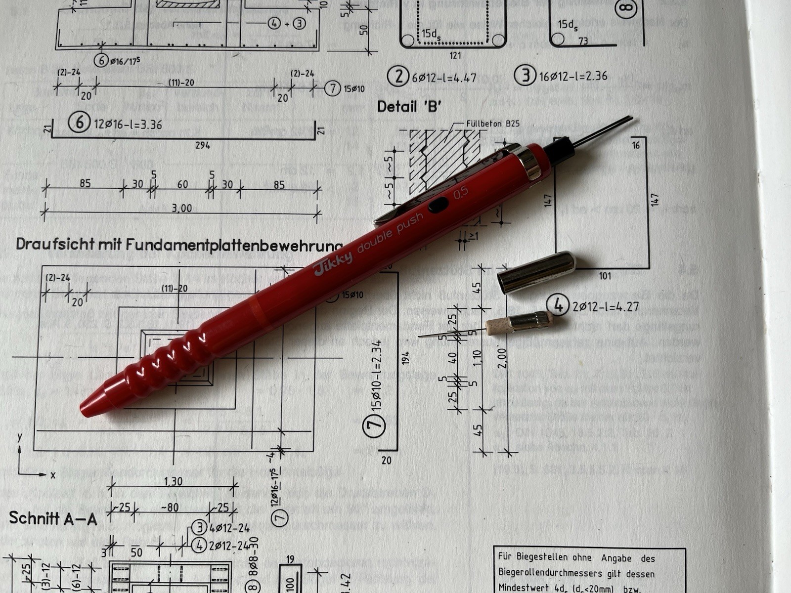 Vintage Mechanical Pencil ROTRING TIKKY DOUBLE PUSH 0,5 : Red : Germany : NOS