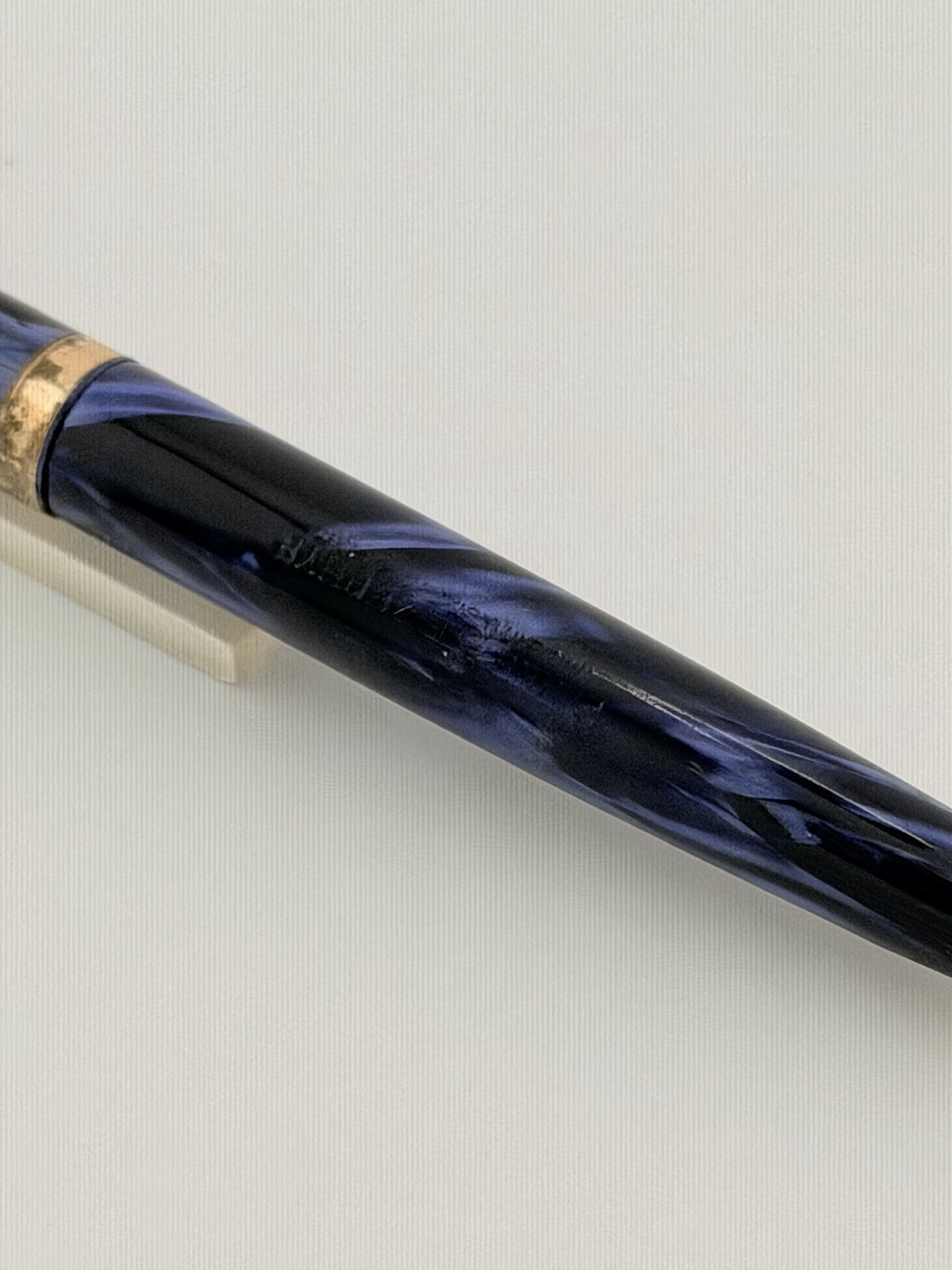Vintage PARKETTE Made By Parker Mechanical Pencil Marble Blue Super Rare