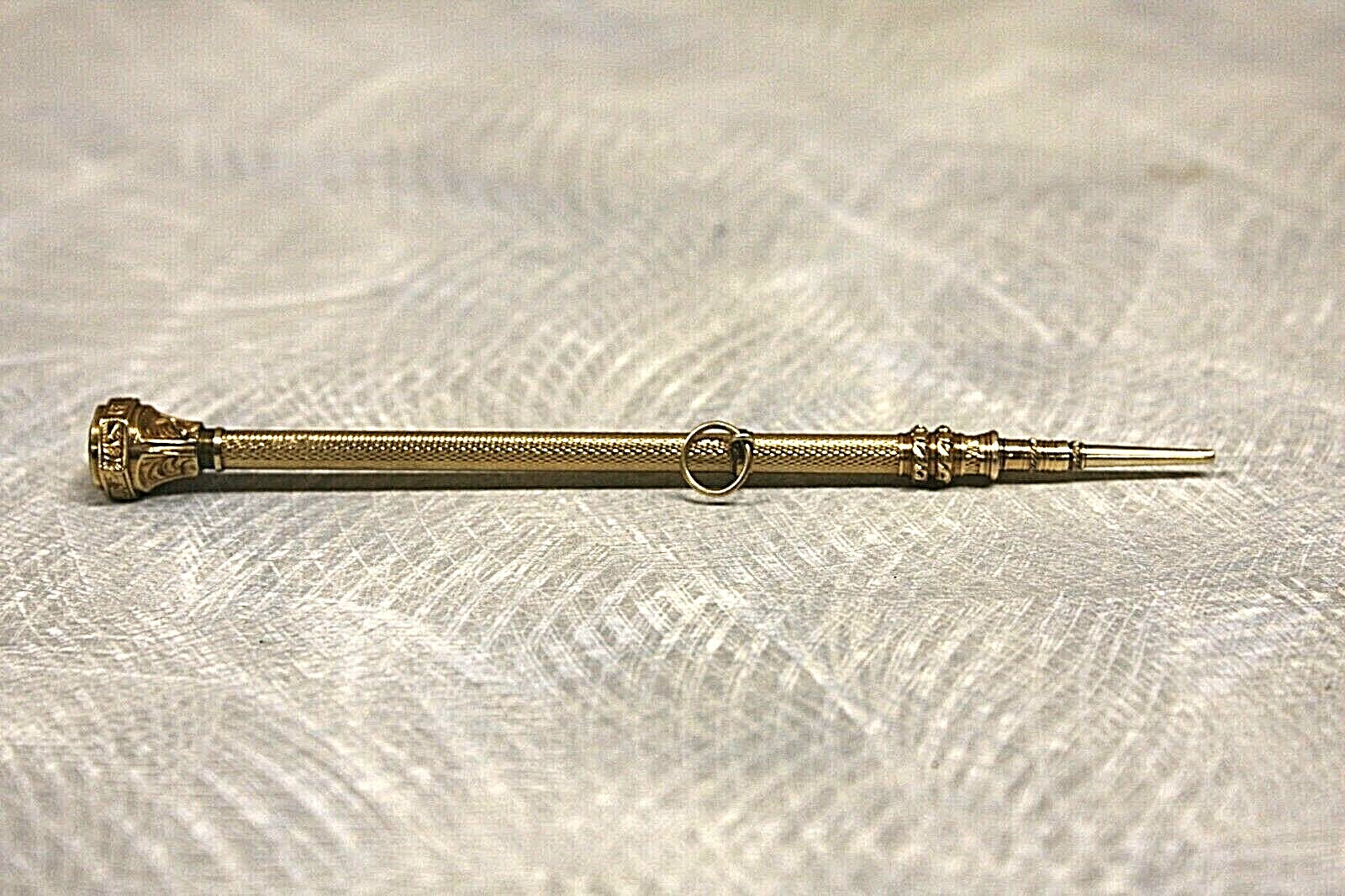 Vintage 14K Yellow Gold Jeweled Mechanical Pencil 6.1GR