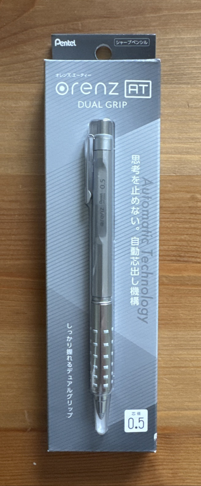 Pentel ORENZ AT DUAL GRIP XPP2005-Z 0.5mm Silver Mechanical Pencil MADE IN JAPAN