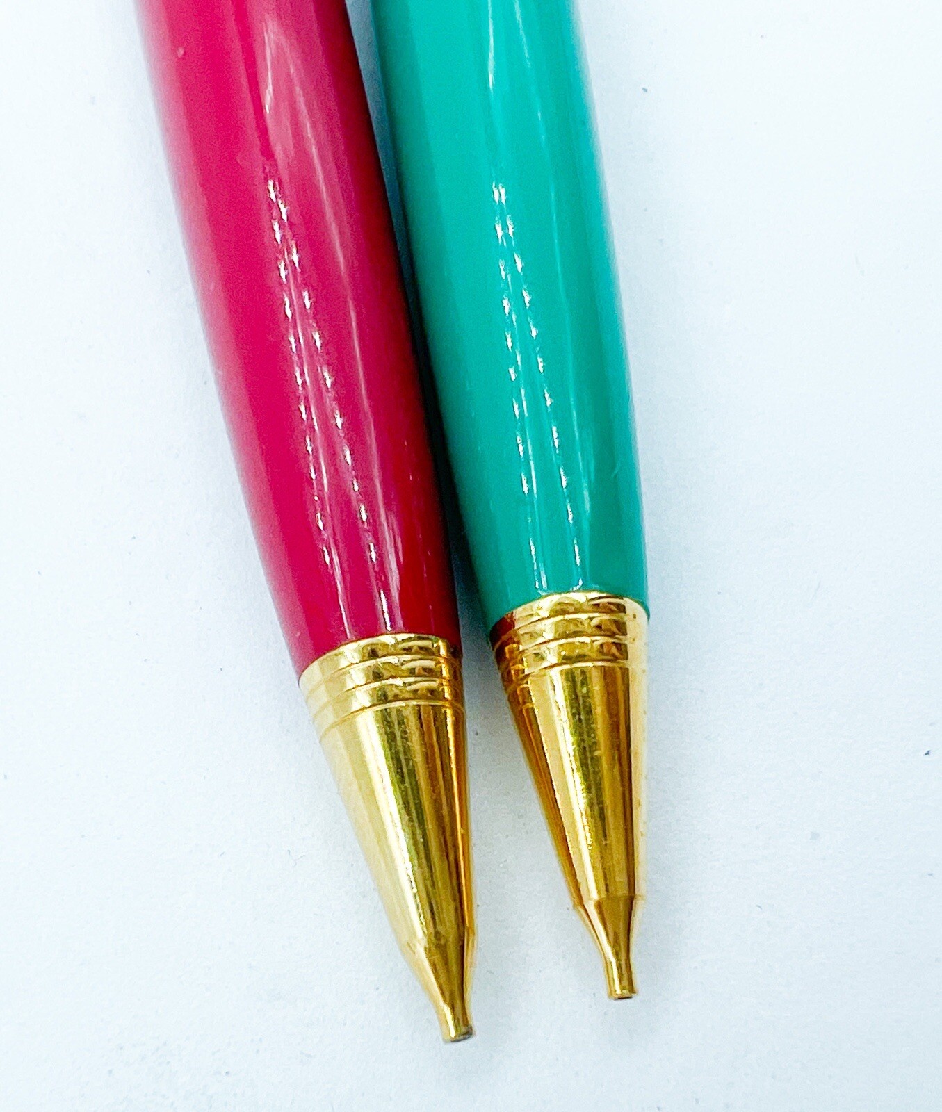 NOS pilot elite Flower Mechanical Pencil 2pcs Set Green Pink Fully Functional
