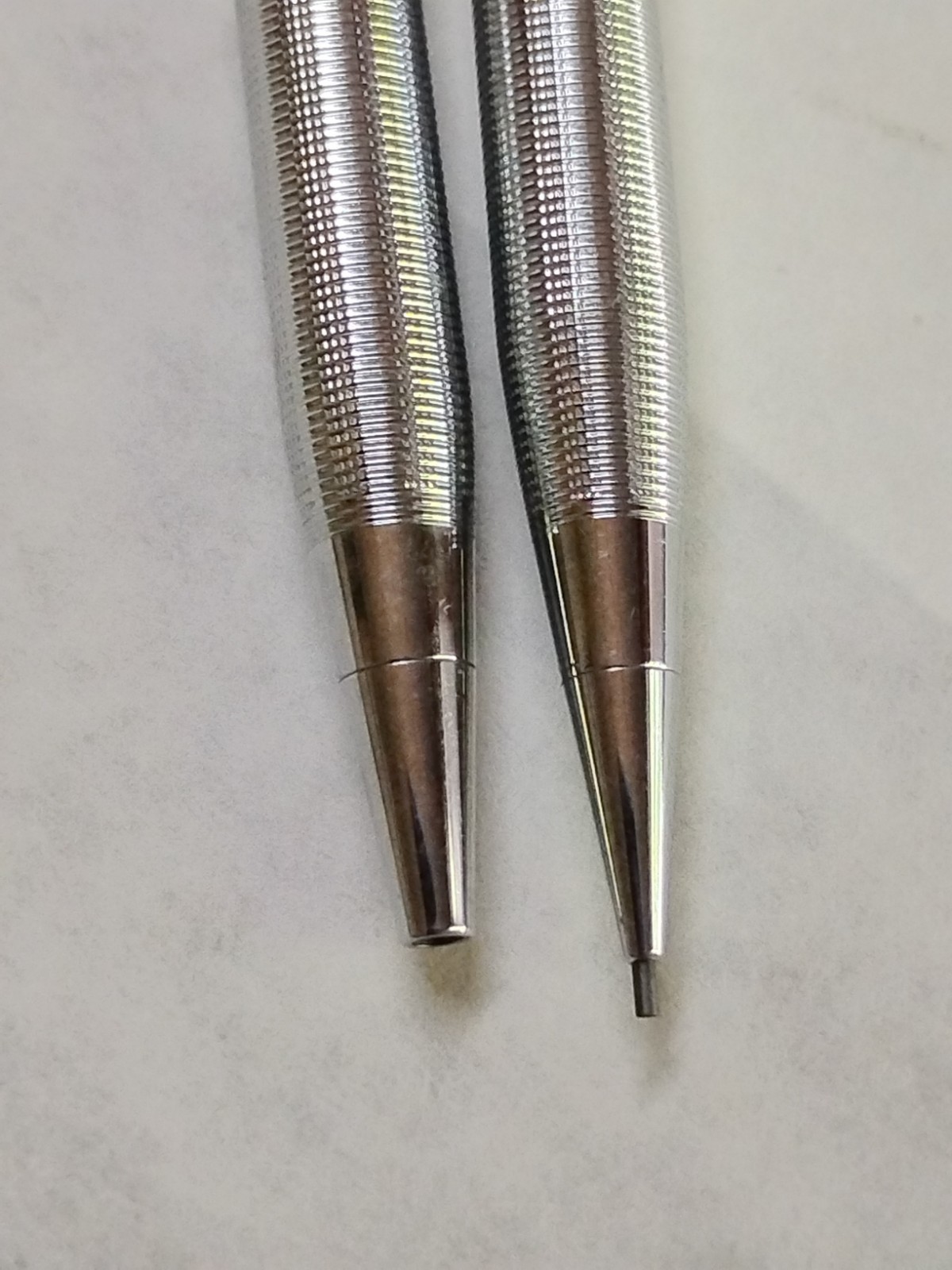 Vintage Cross Silver Chrome Mechanical Pencil and Pen Set Made in USA #P10