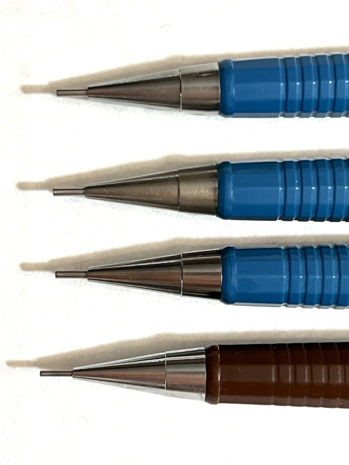 4 Vintage Pentel Mechanical Pencil 3-P207 0.7mm 1-P204 0.3mm Lot Drafting Japan