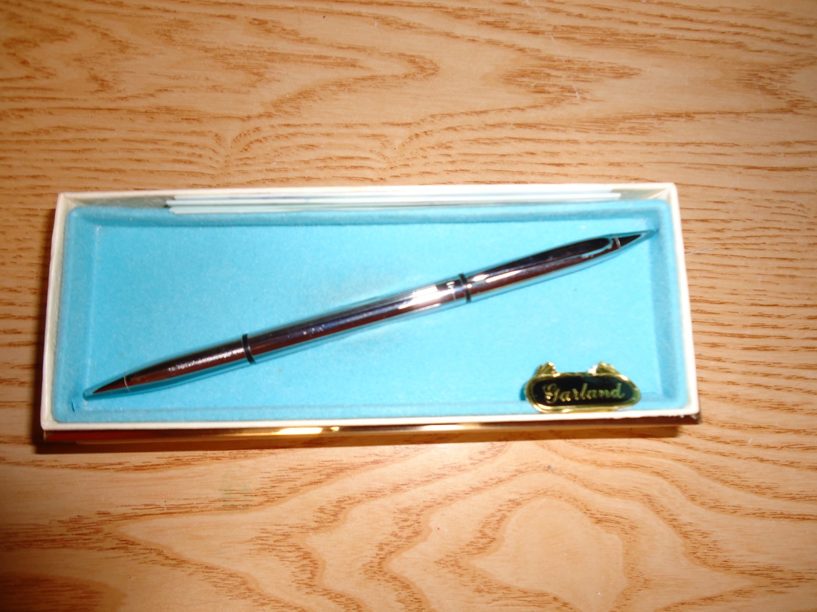 Vintage Garland Twin-O-Matic # 250 / Mechanical Pencil & Pen Chrome Original box