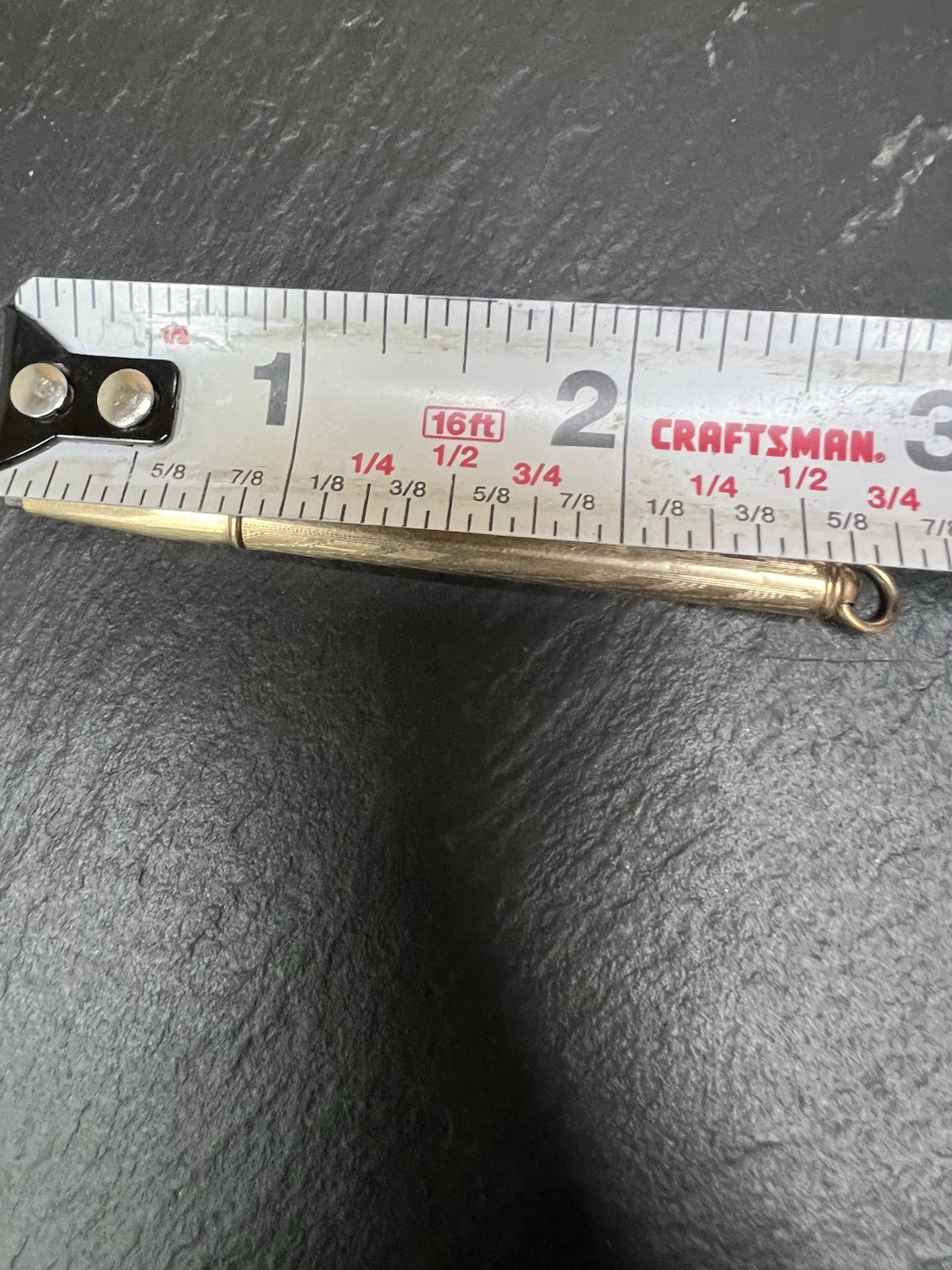 VINTAGE GOLD FILLED MECHANICAL PENCIL FOB PENDANT 2 3/4 INCHES LONG LARGE LEAD