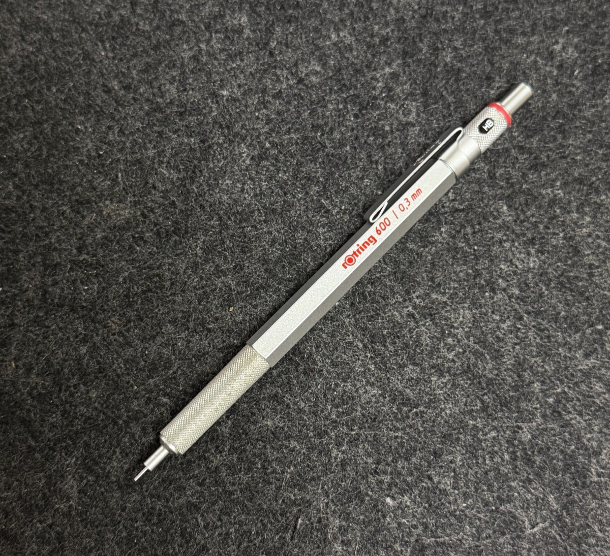 Vintage 1990 rOtring 600 0.3mm Silver Mechanical Pencil Used Rare 502 613