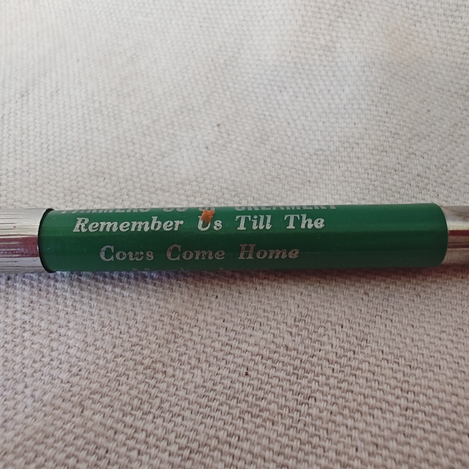 Vintage Vernon Mechanical Pencil ~ Farmers Co-op Creamery Manley, Ohio