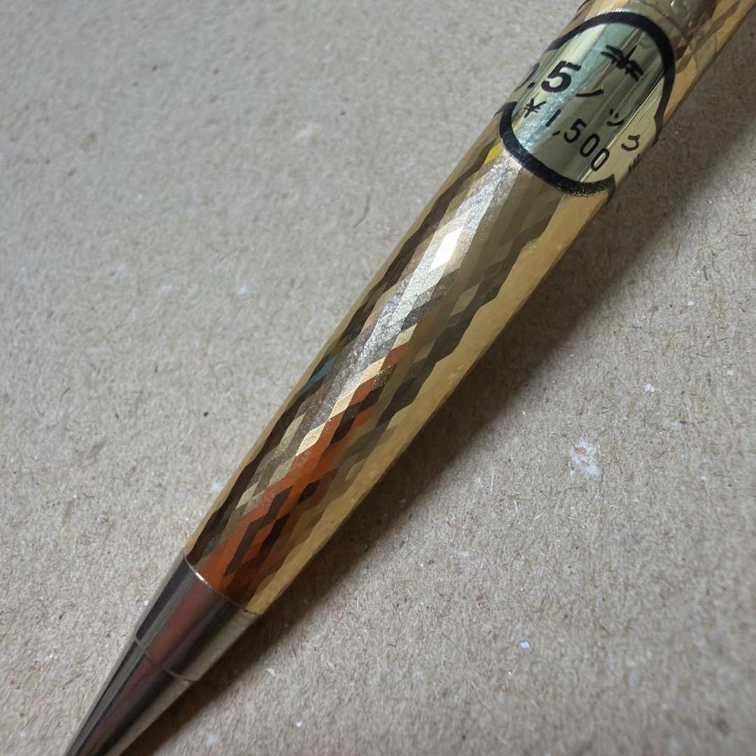 Tombow Wave Diamond Cut Mechanical Pencil 0.5mm Gold Rare Discontinued Japan New