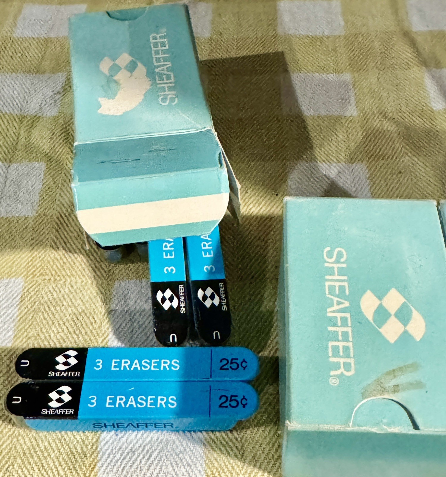 LOT of Vintage Sheaffer FINELINE Erasers (3) Boxes U & E 12 packages 25c each