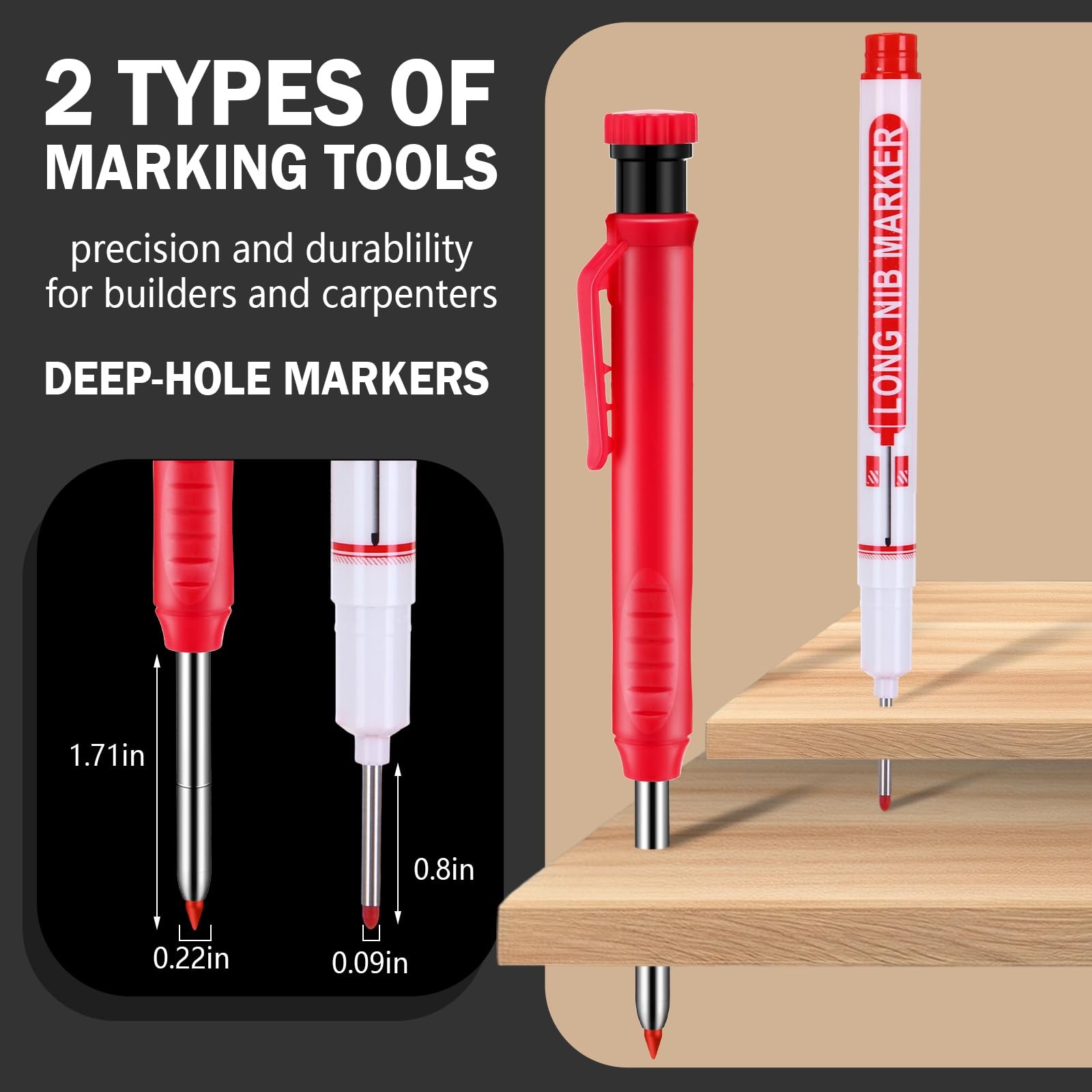 22 Pack Mechanical Carpenter Pencil Set with 78 Pencil Refills and Sharpener,…